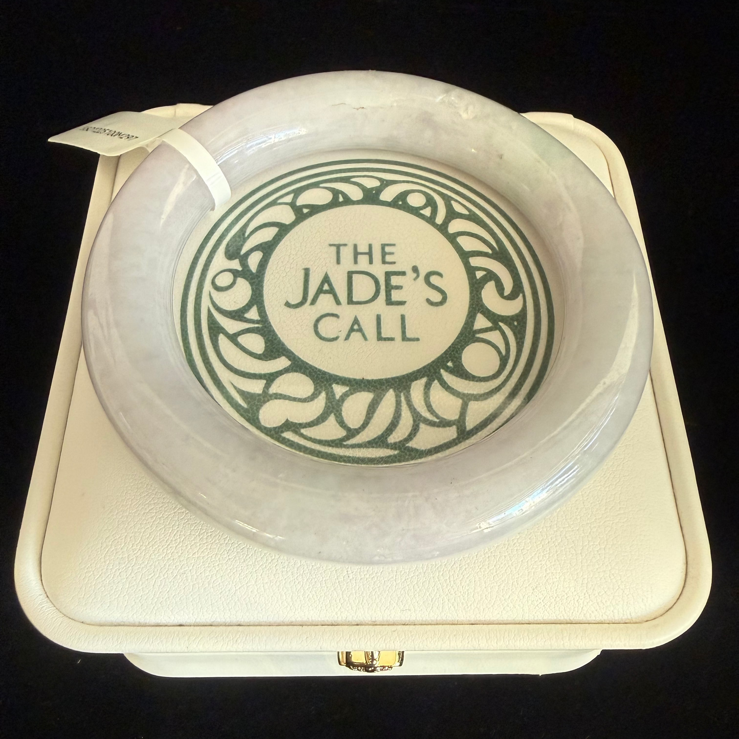 297. Traditional round light lavender base Jade bangle