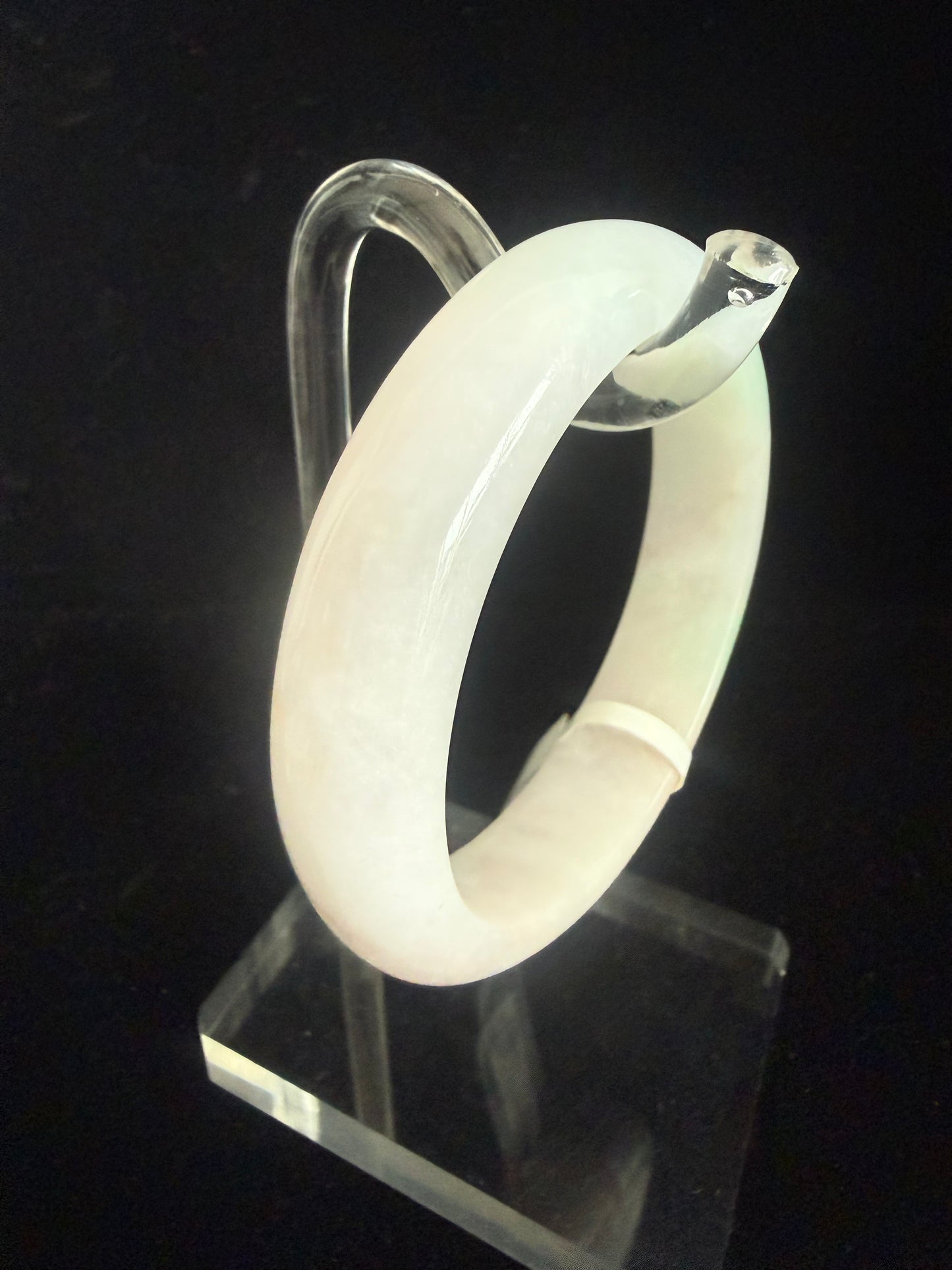 306. Soft lavender with light green Jade bangle