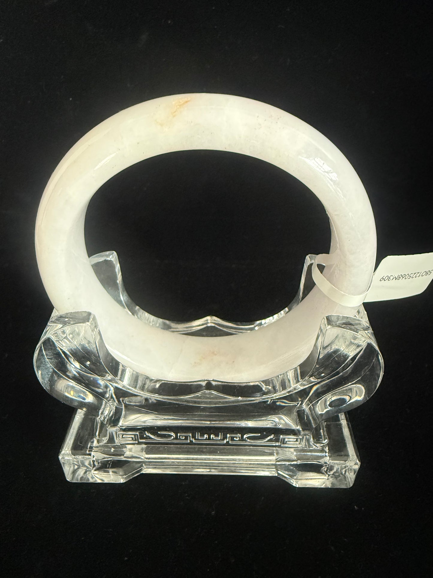 309. Milky light pink based Jade bangle