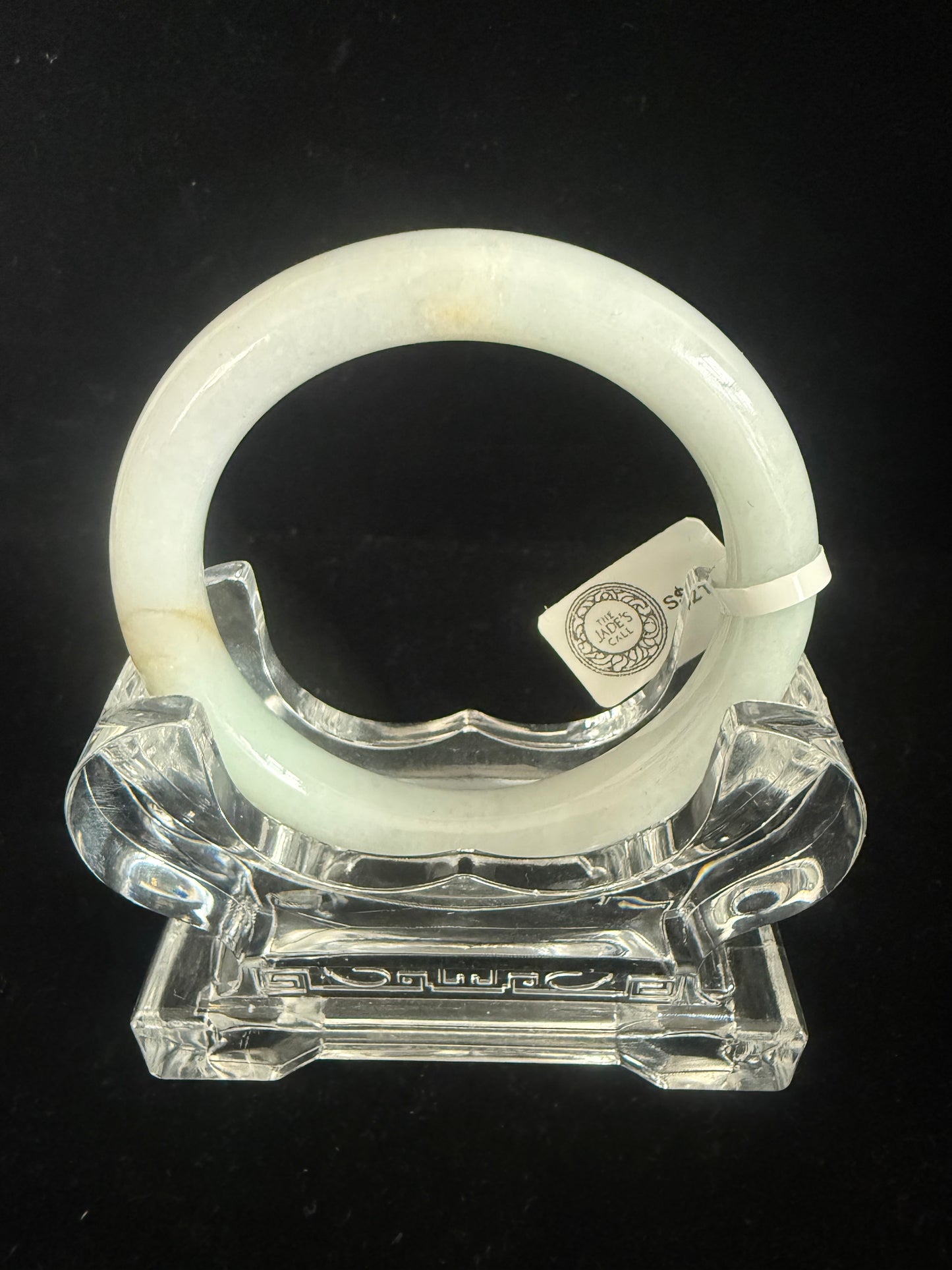 310. Traditional round light green Jade bangle