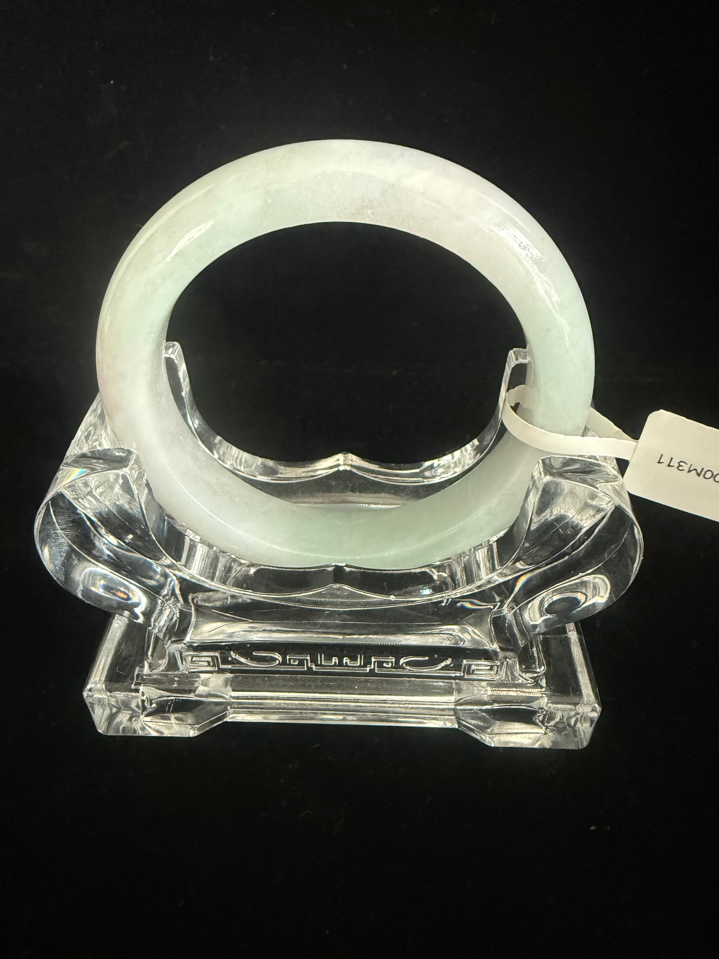 311. Lavender and green Jade bangle
