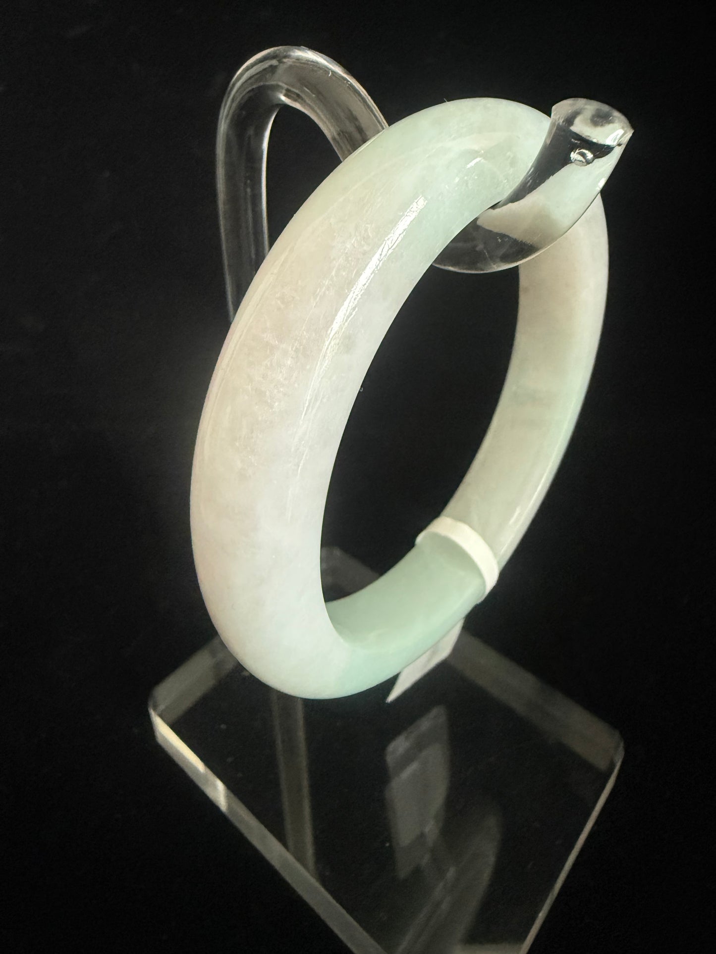 311. Lavender and green Jade bangle