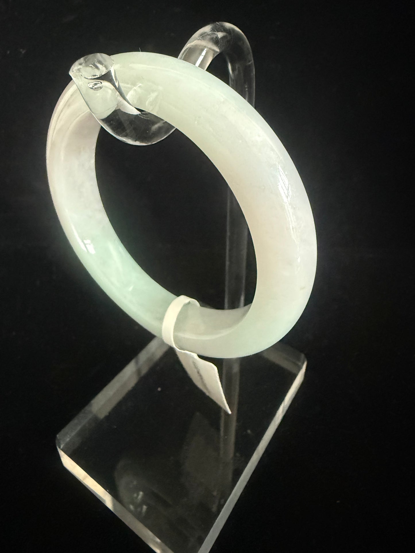 311. Lavender and green Jade bangle
