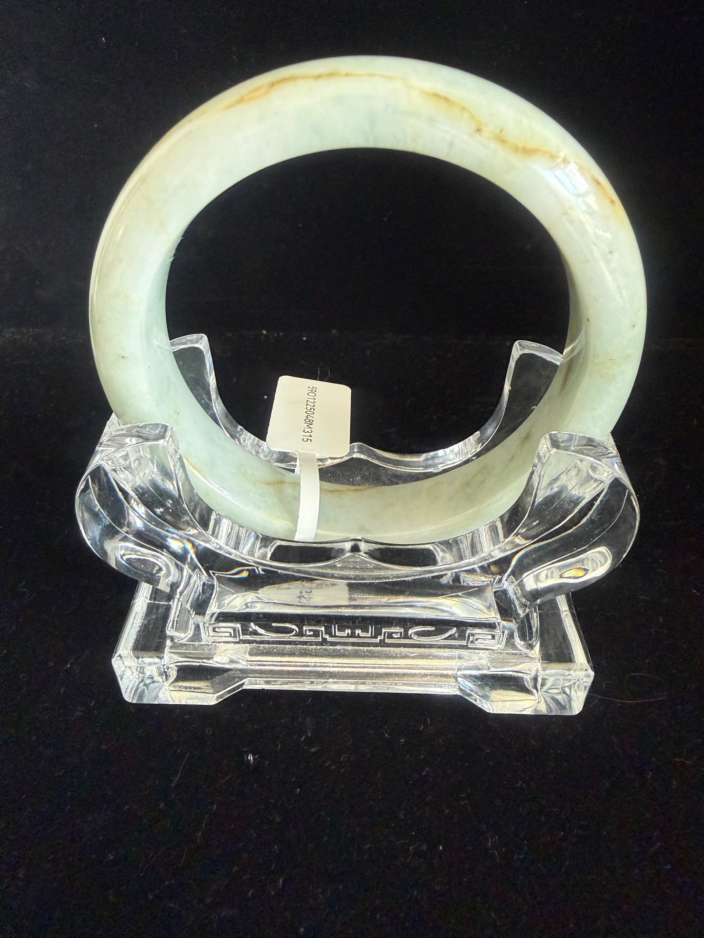 315. Light Green Jade Bangle with Natural Yellow Vein