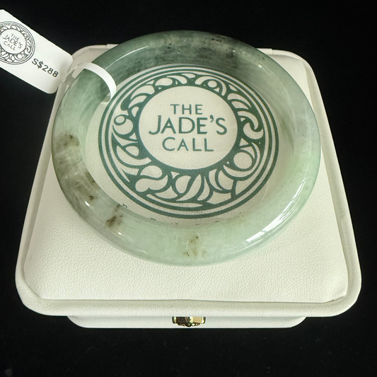 334.  Watery green tone Jade Bangle