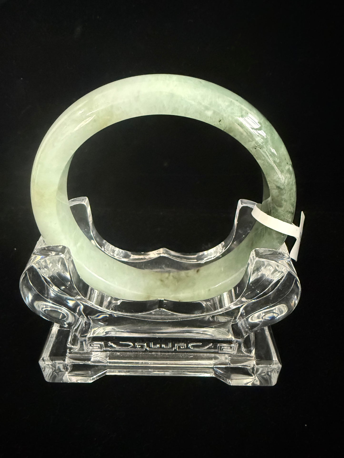 334.  Watery green tone Jade Bangle