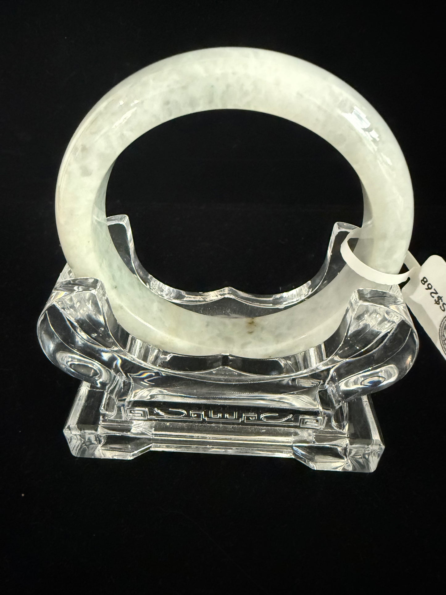 337. Greyish white Jade Bangle