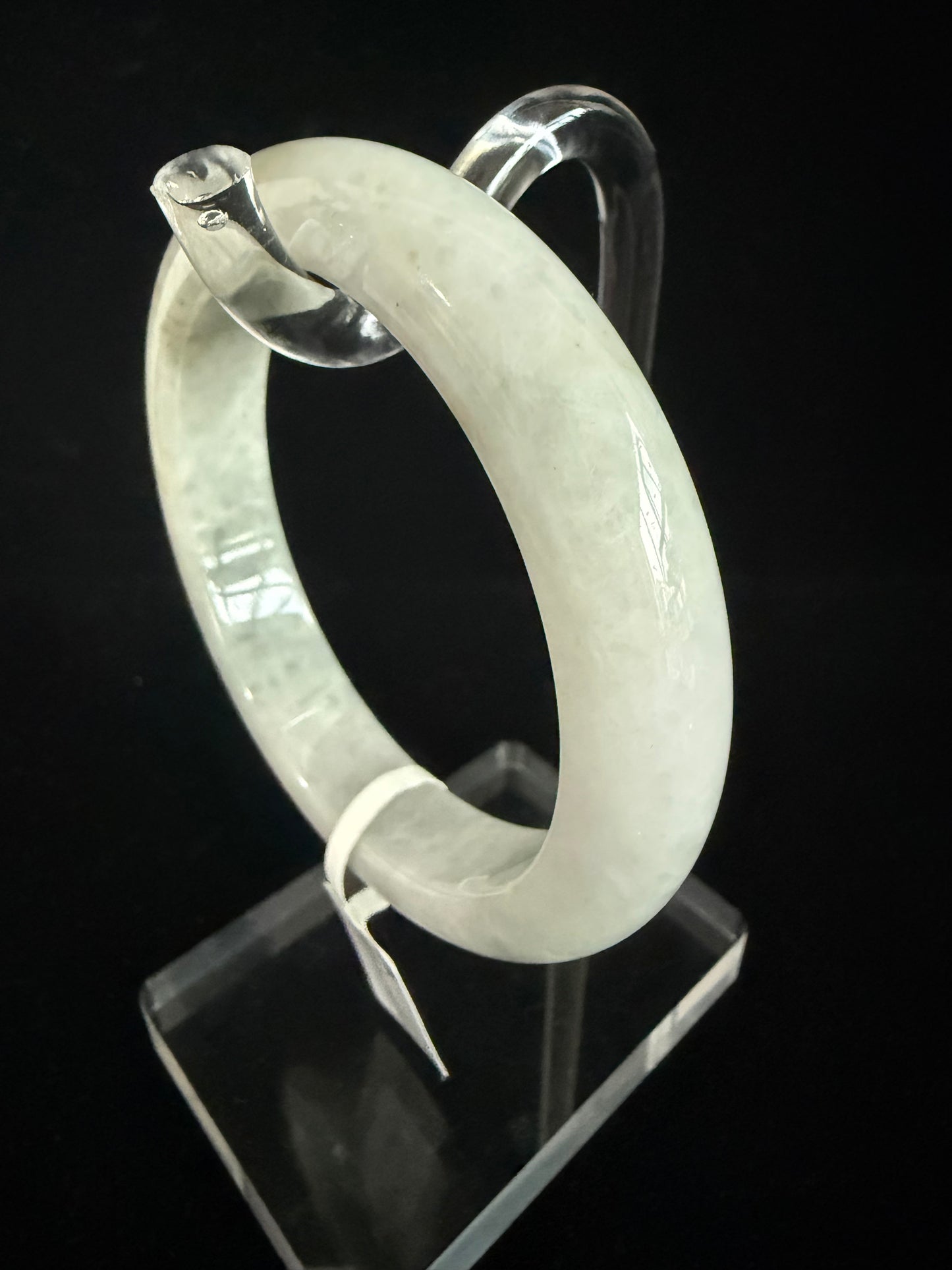 337. Greyish white Jade Bangle