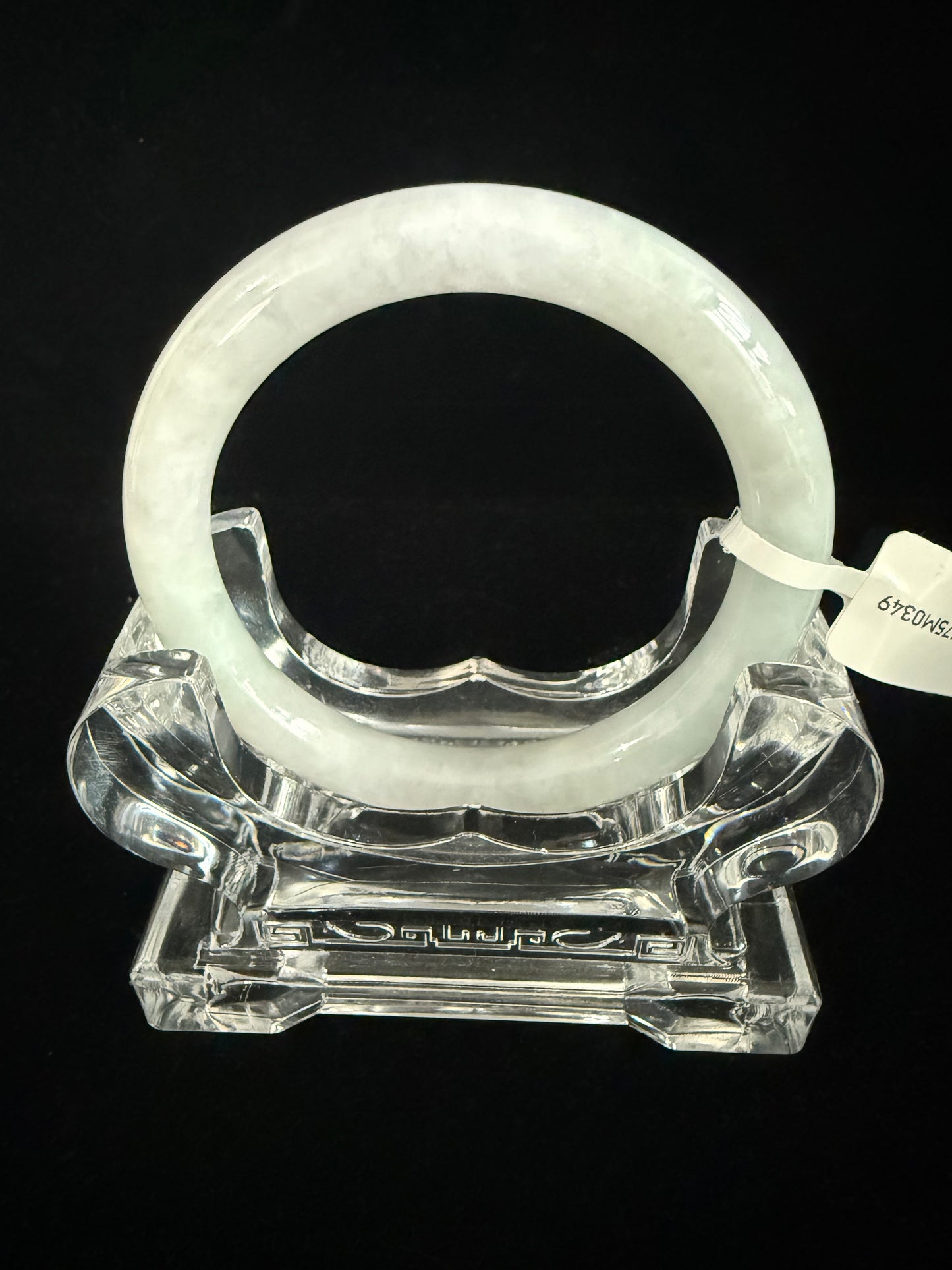 349. Traditional round slim white Bangle