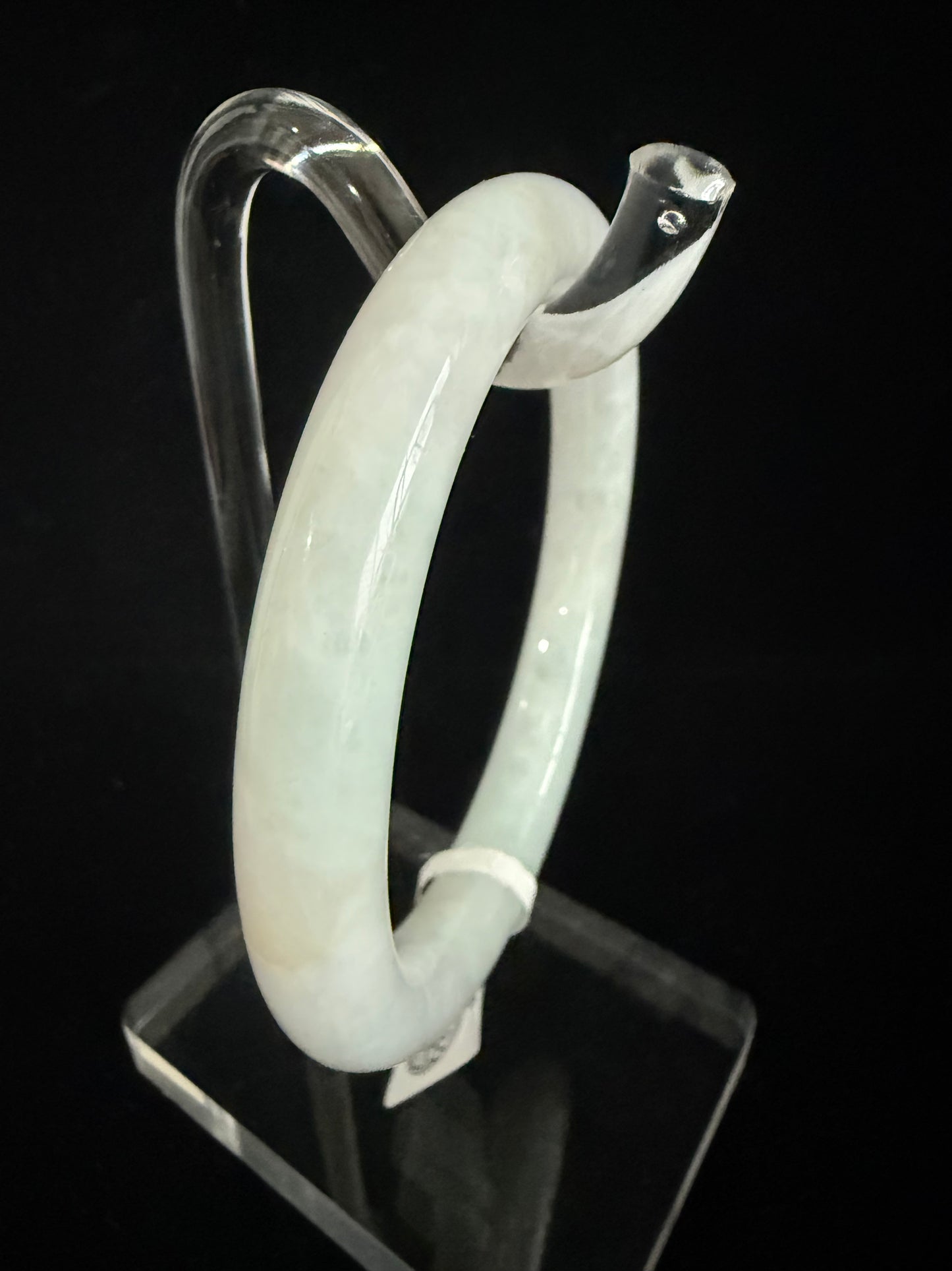 349. Traditional round slim white Bangle