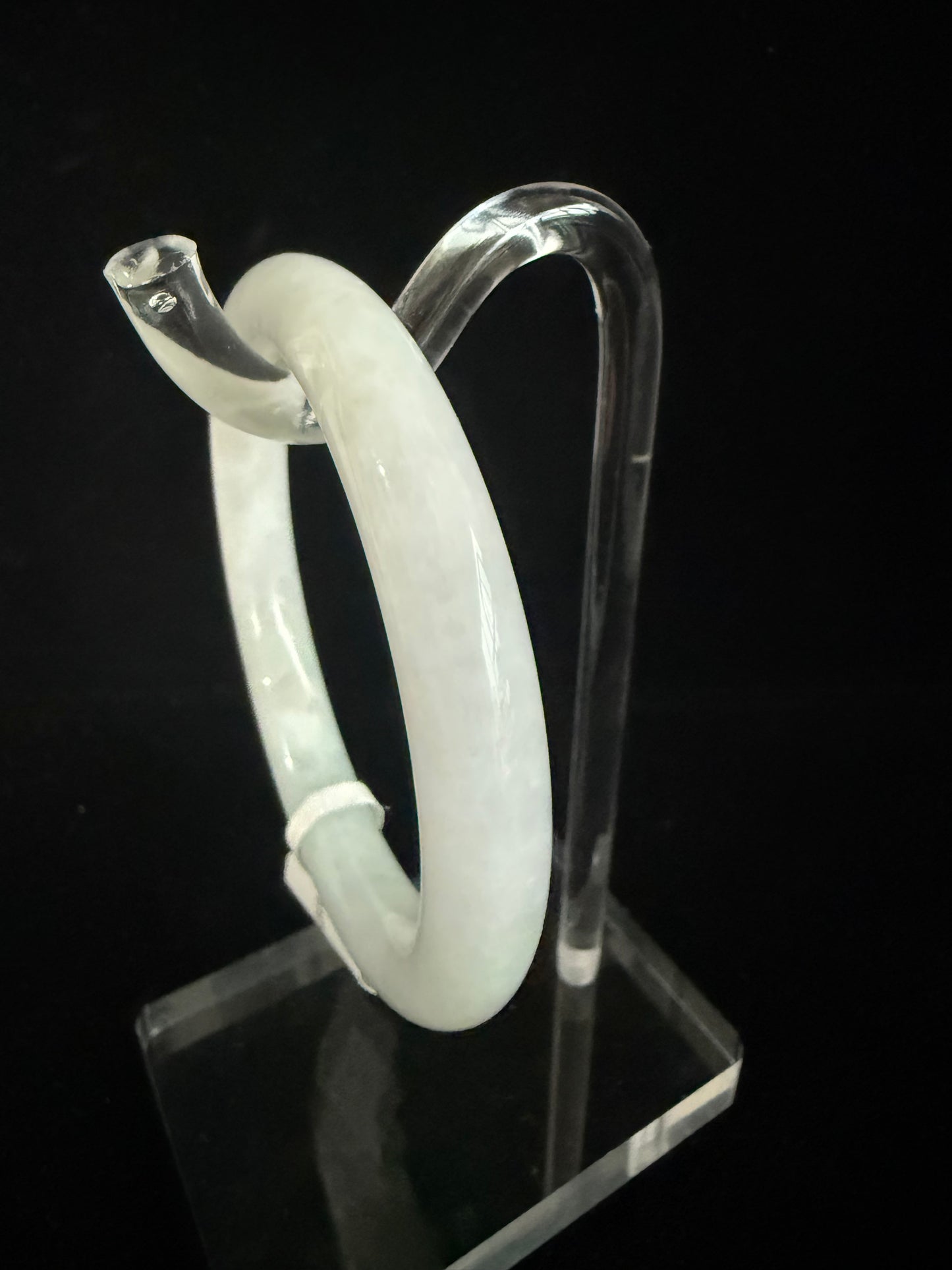 349. Traditional round slim white Bangle