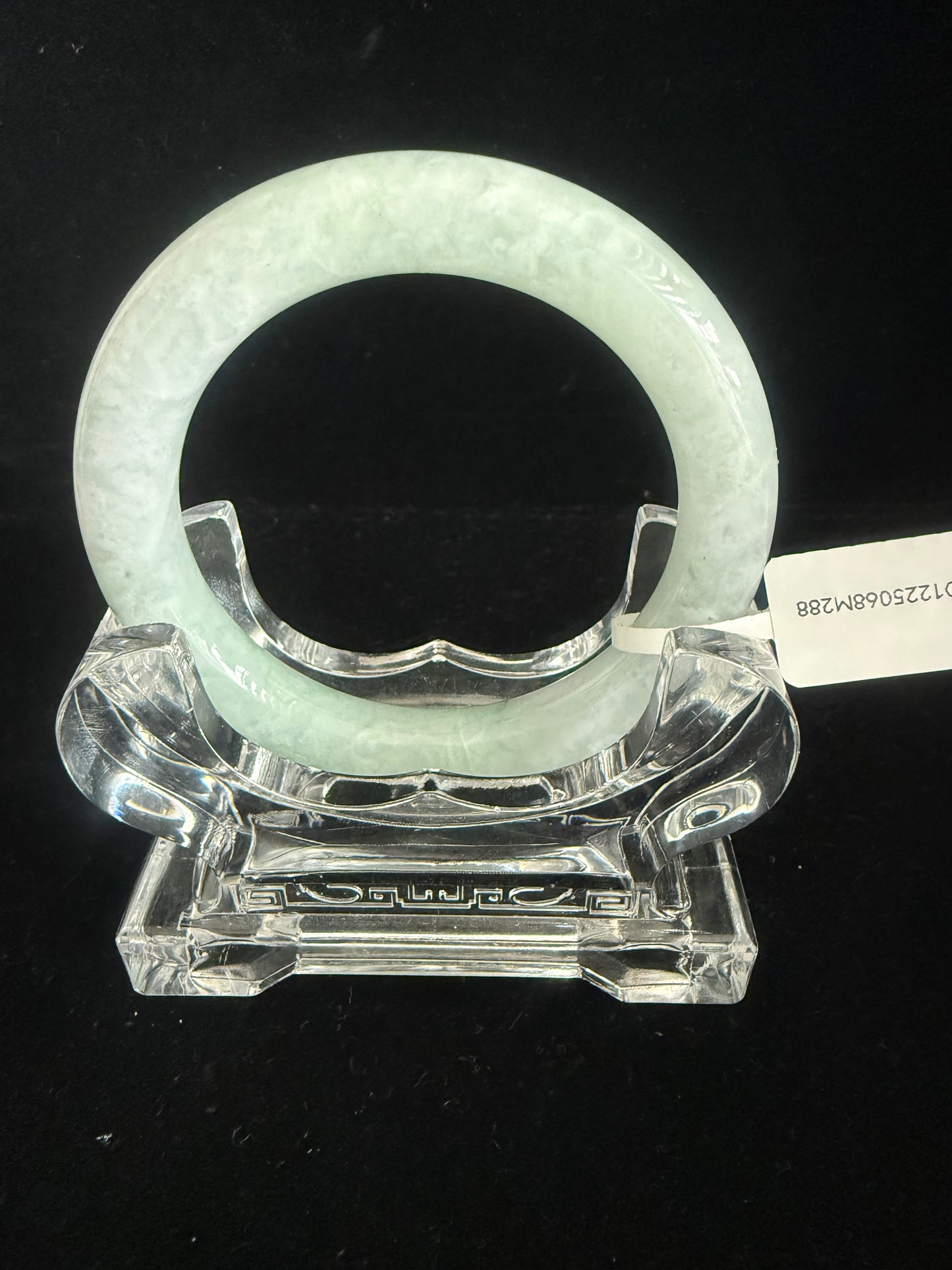 288. Icy Translucent Jadeite Bangle — Natural Hairline, Marked Down