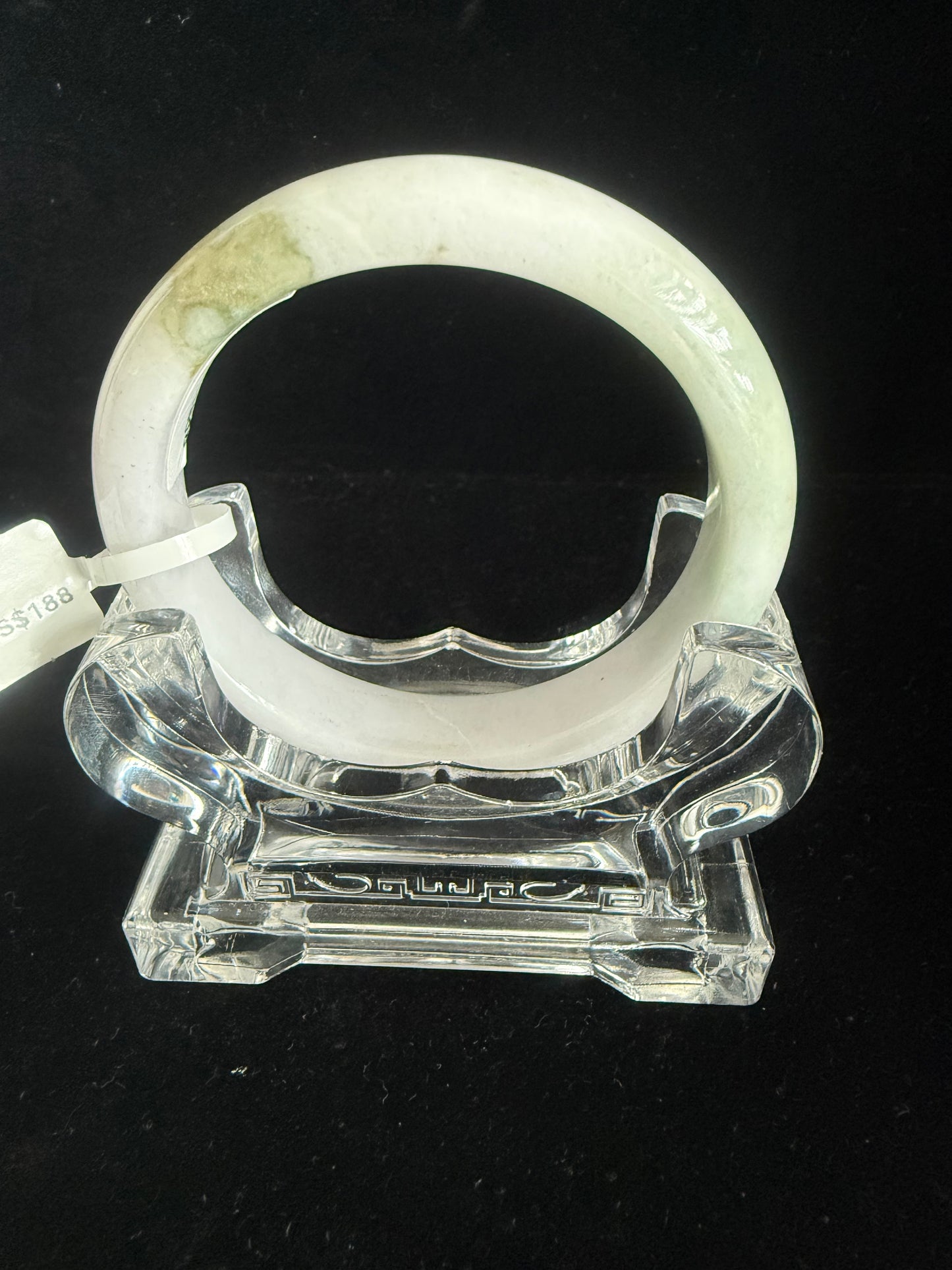 278. White Base Jadeite Bangle