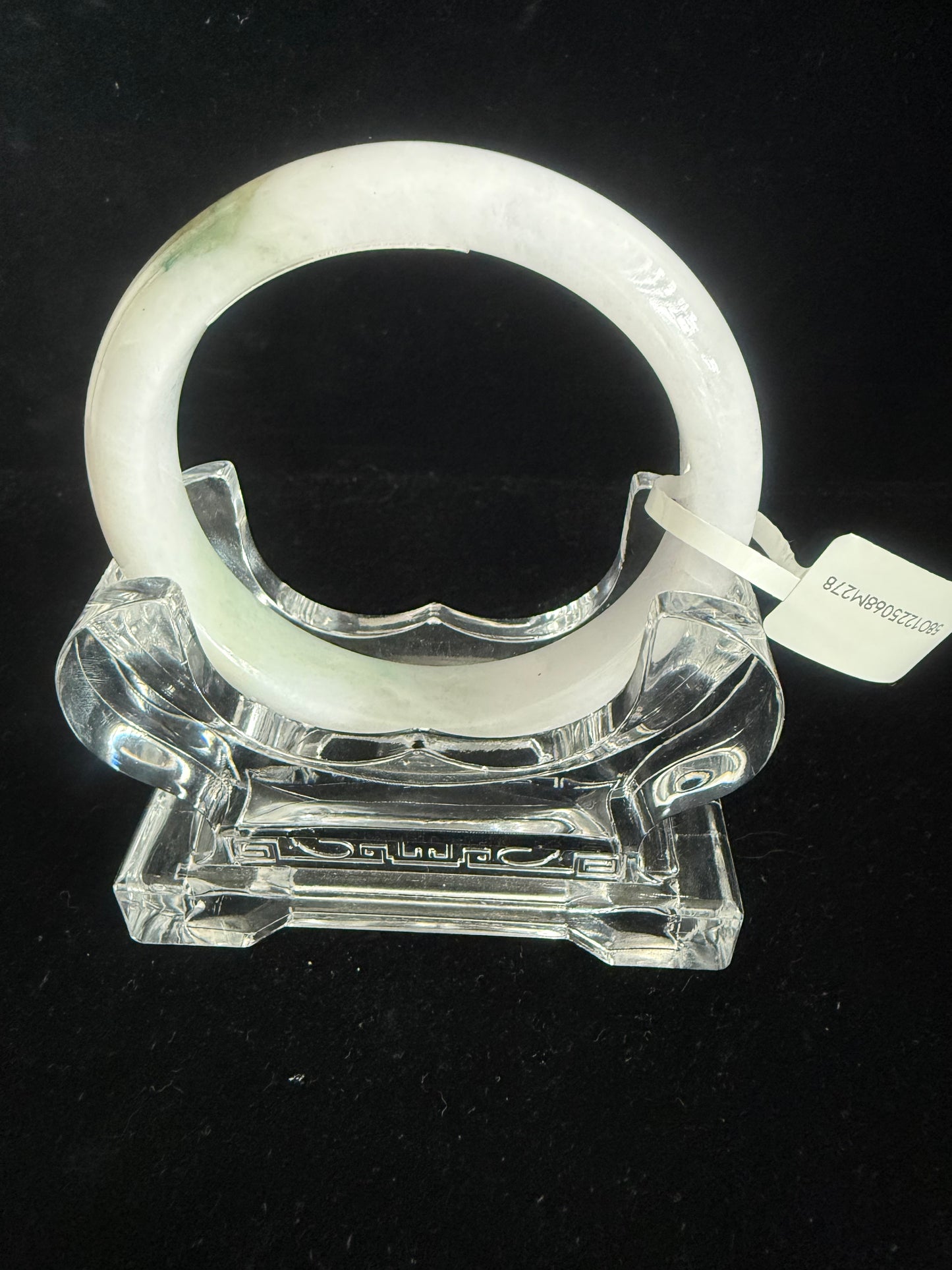 278. White Base Jadeite Bangle