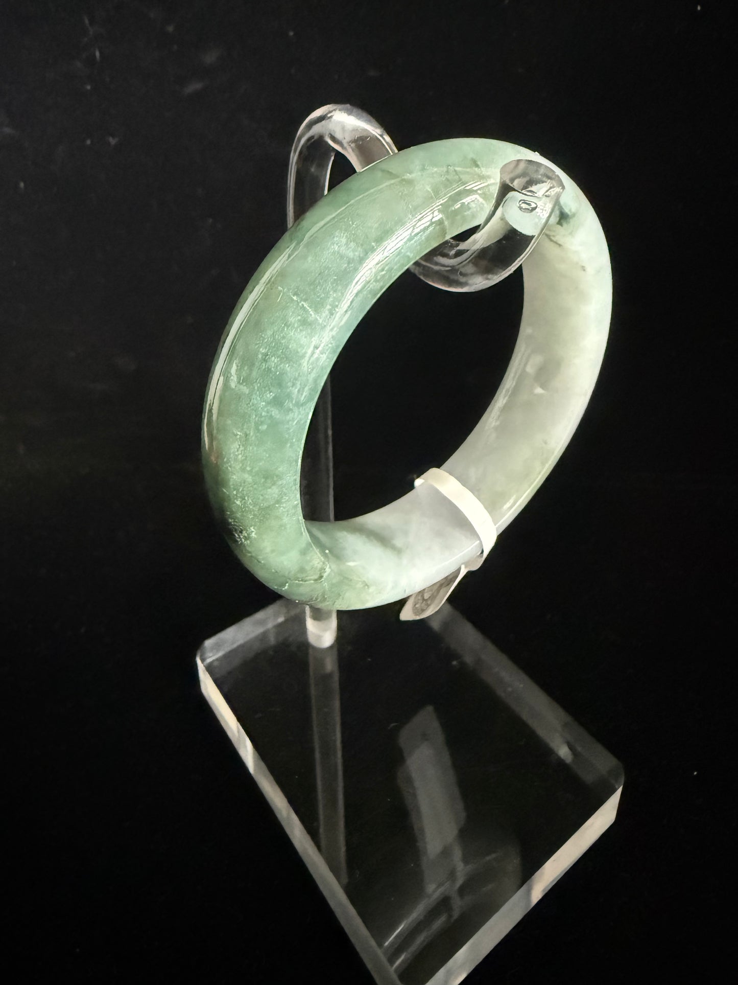 274. Two‑Tone Jadeite Bangle