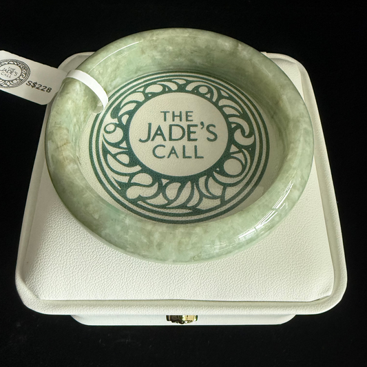 272. Cotton Print Yellow‑Green Jadeite Bangle