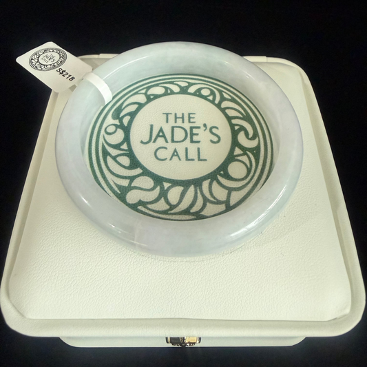 347. White translucent Jade bangle