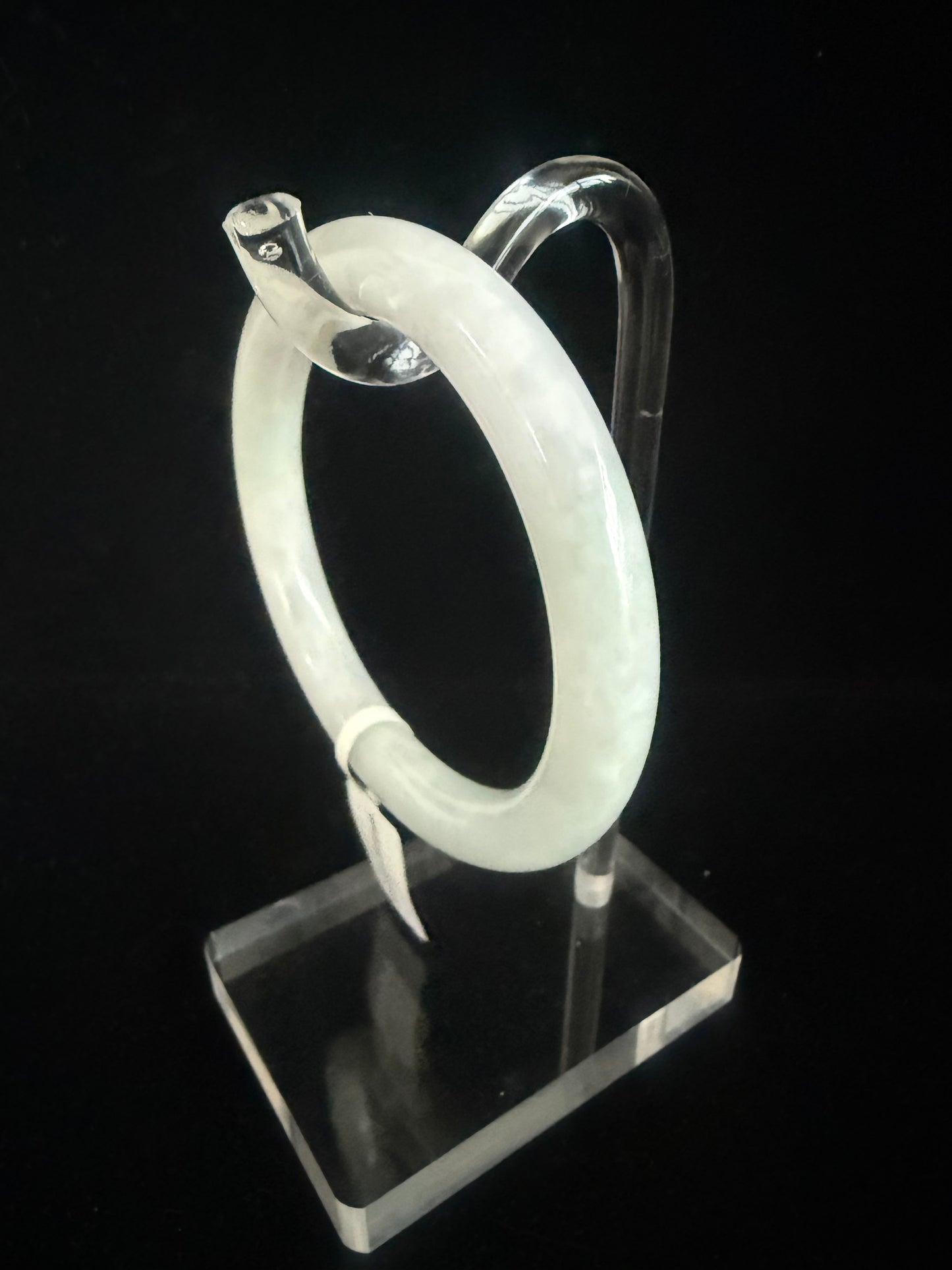 349. Traditional round translucent Jade bangle