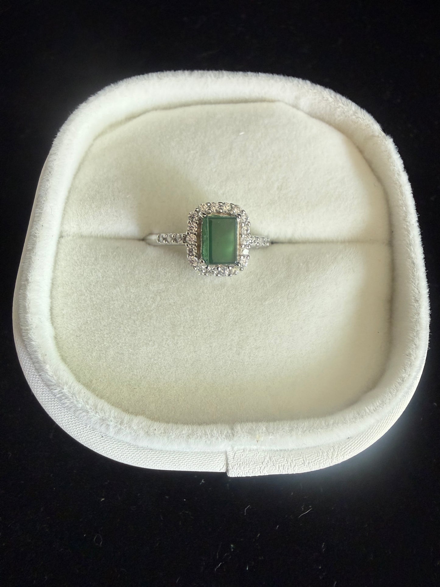 R503. Rectangular Jadeite Ring