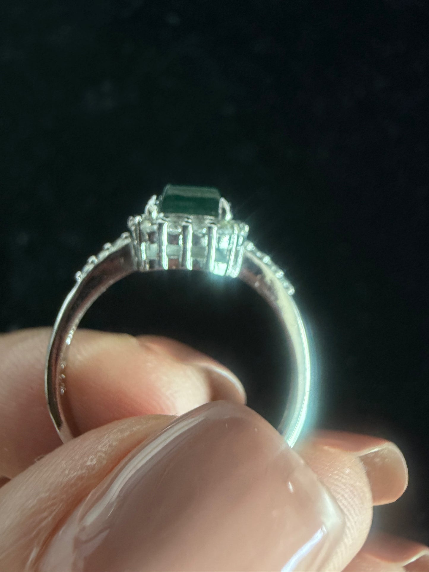R503. Rectangular Jadeite Ring