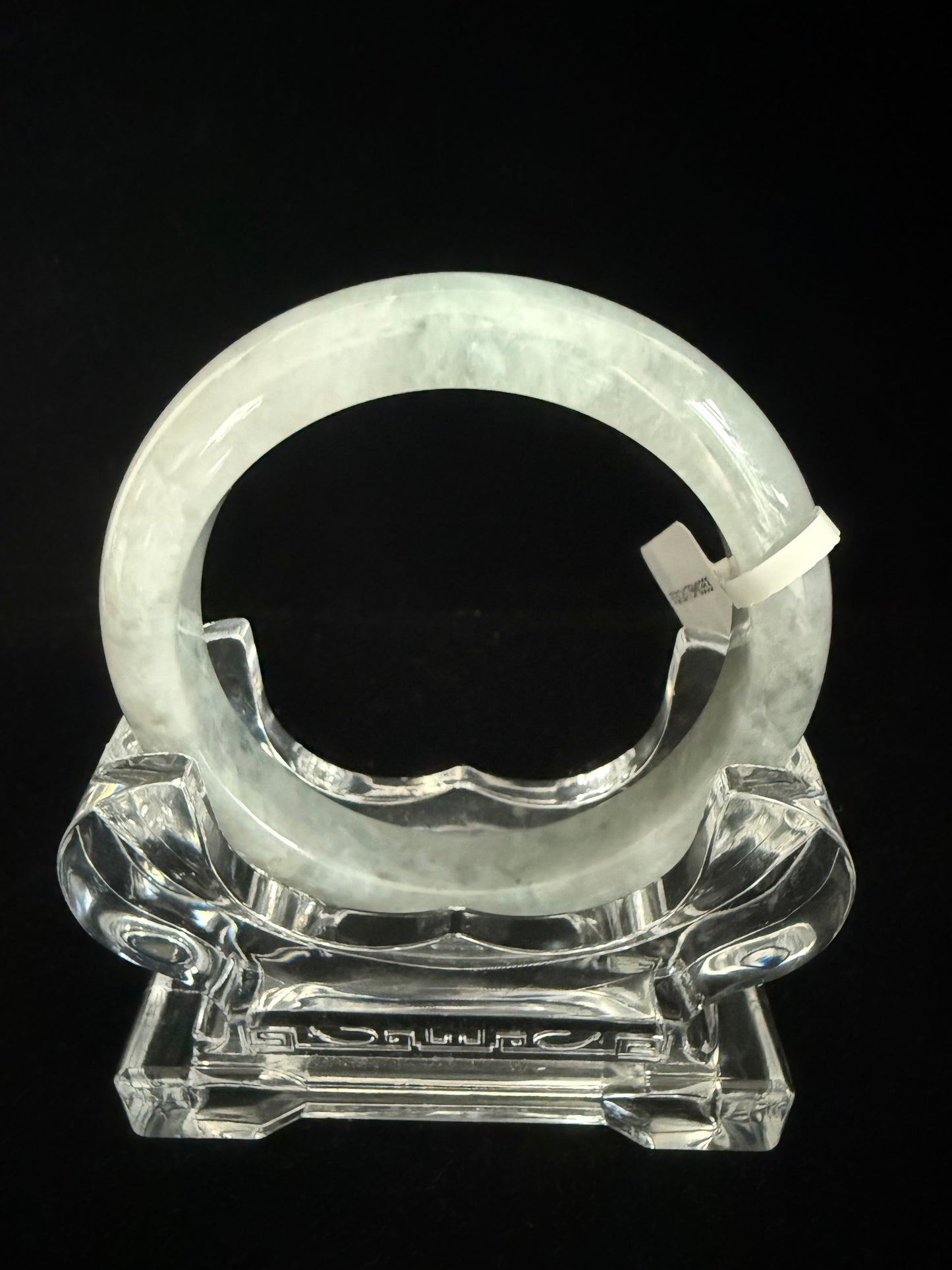 353. Glossy Grey Jade bangle