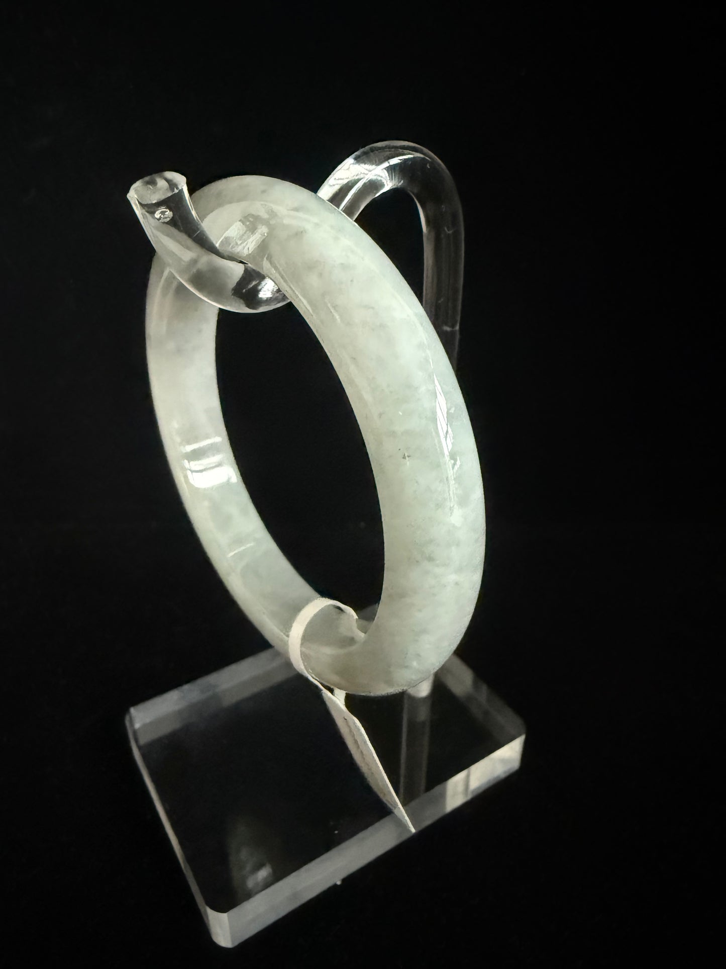 353. Glossy Grey Jade bangle