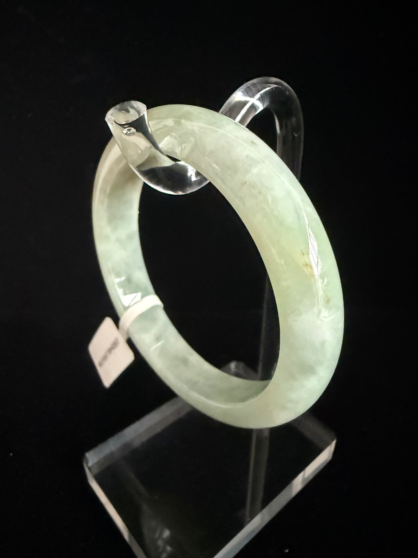 357. Happy light green Jade bangle