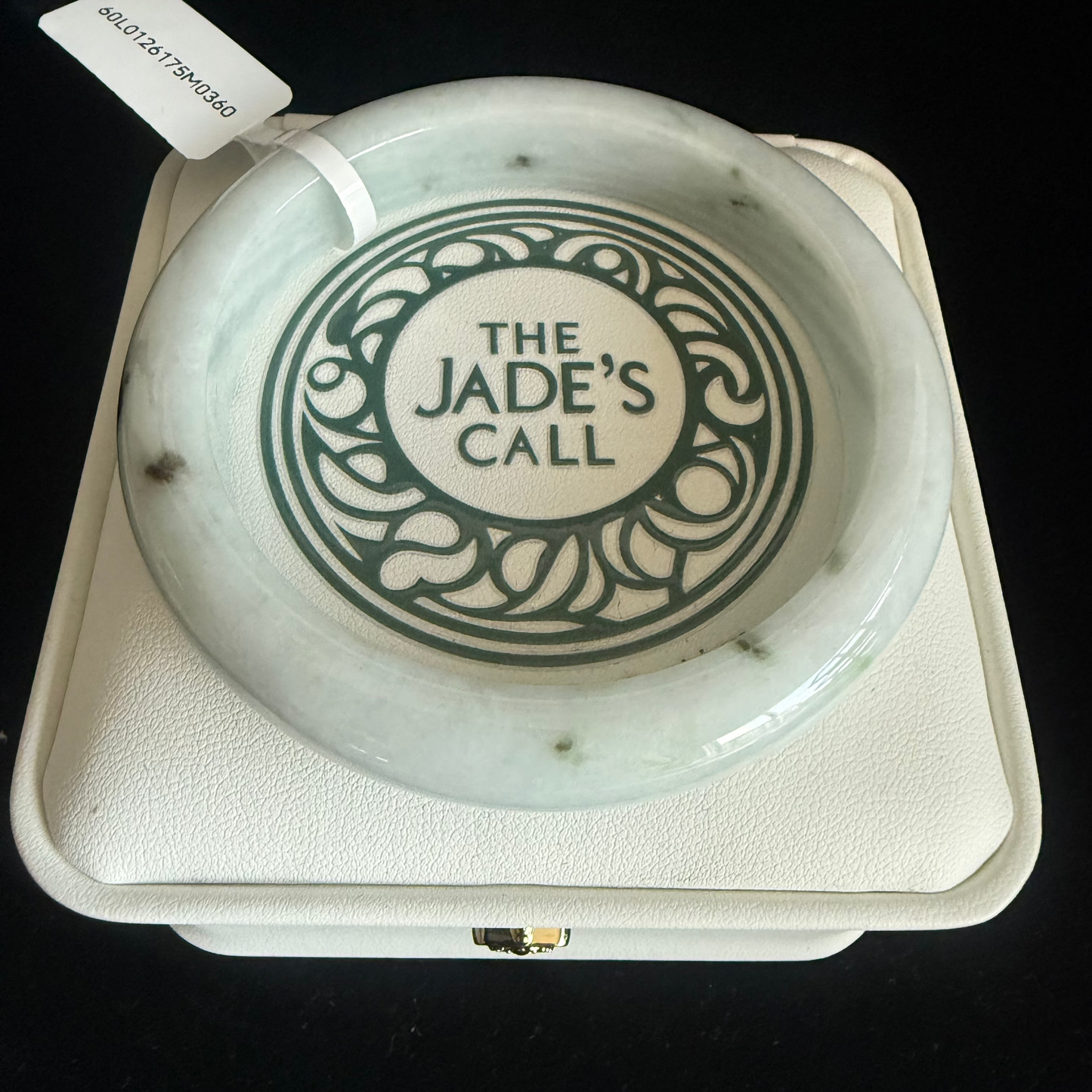 360.  Milky white Jade bangle