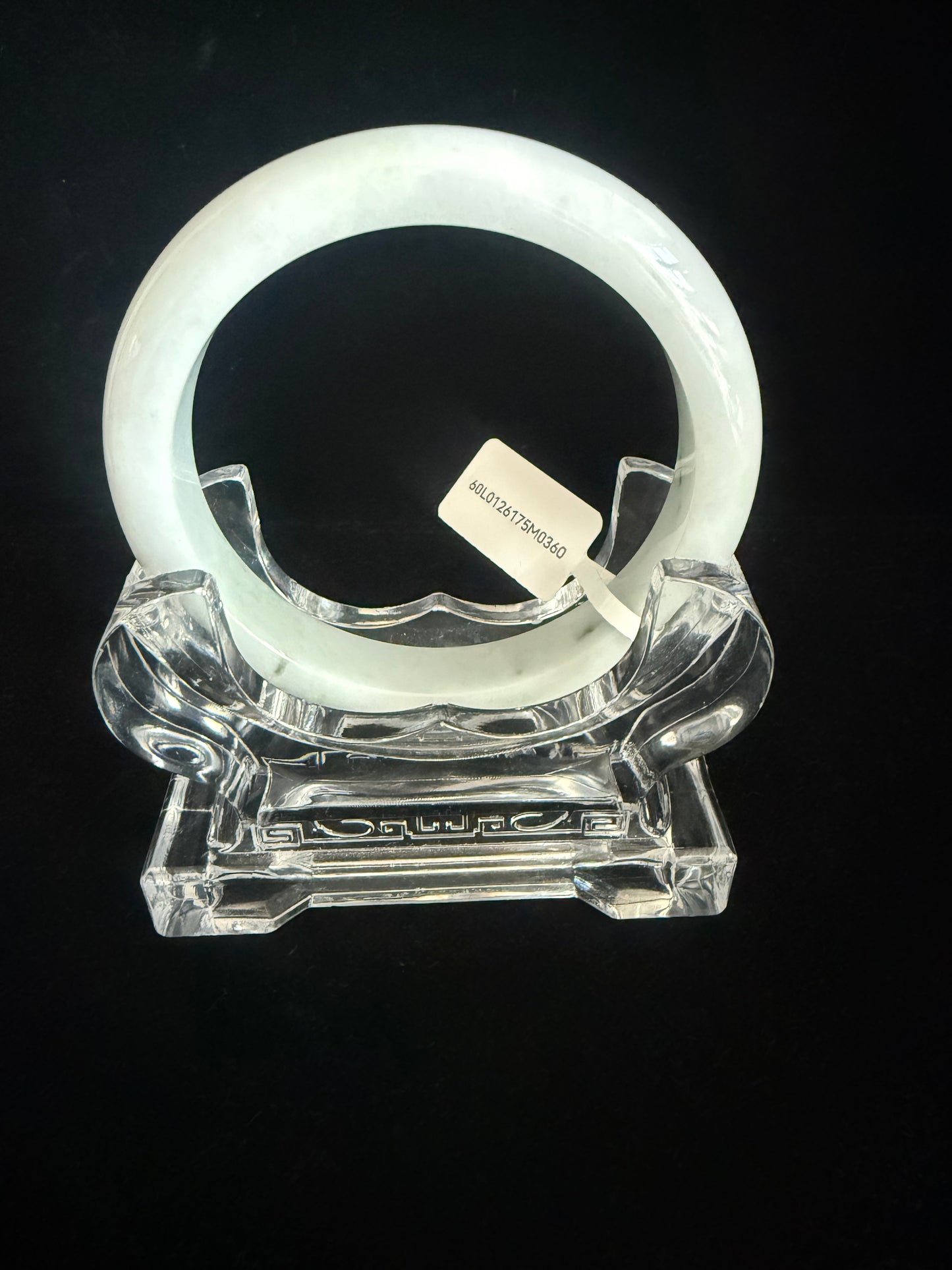 360.  Milky white Jade bangle