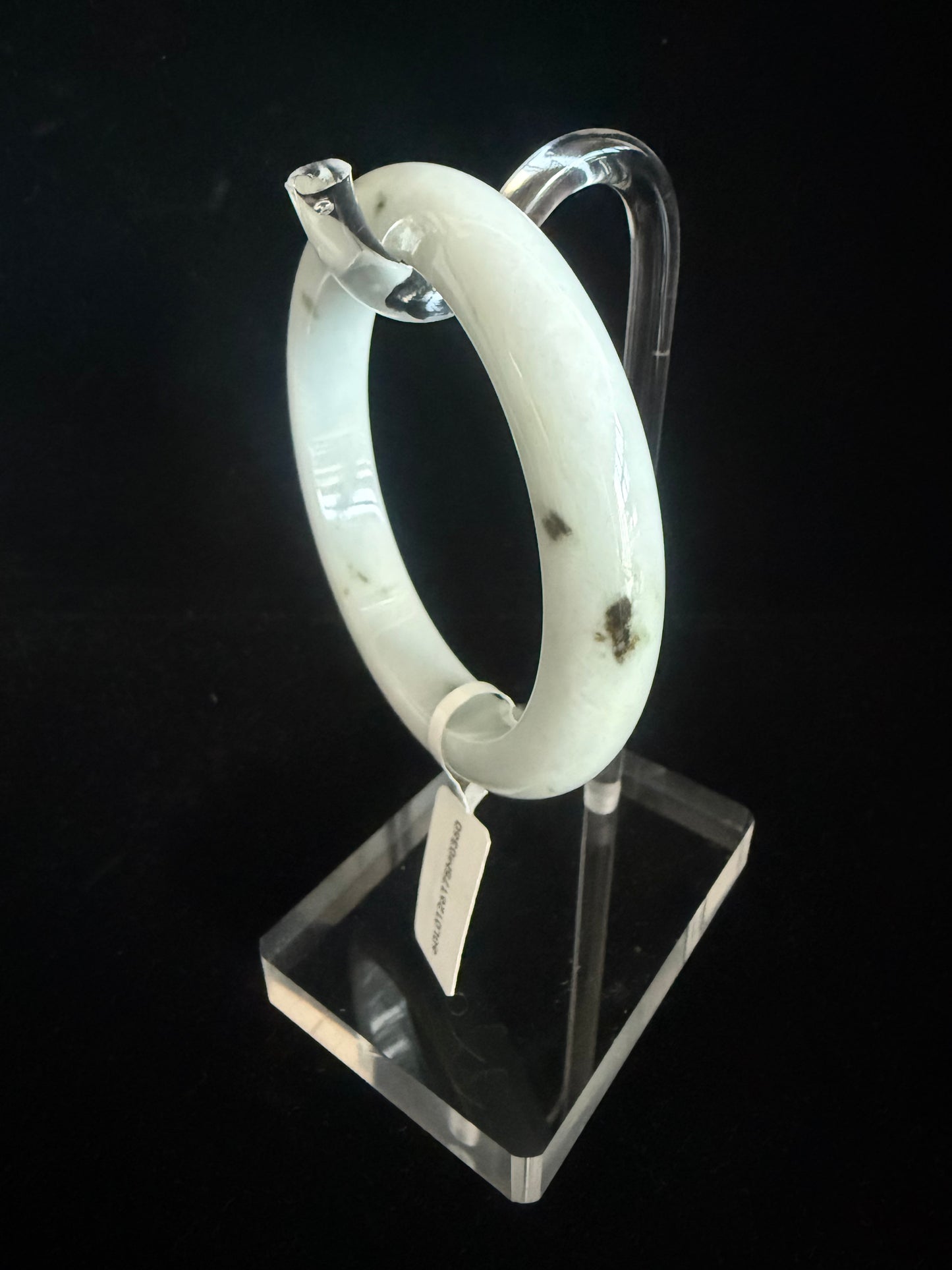 360.  Milky white Jade bangle
