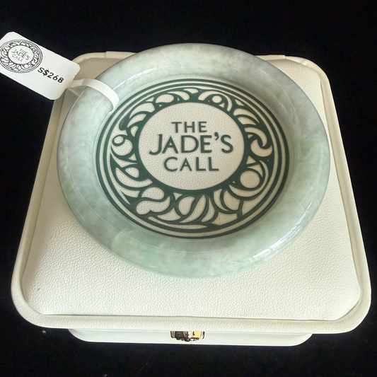363.  Light green traditional round Jade bangle