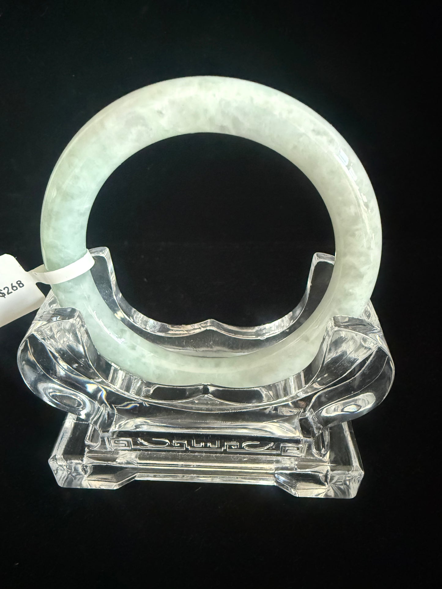 363.  Light green traditional round Jade bangle