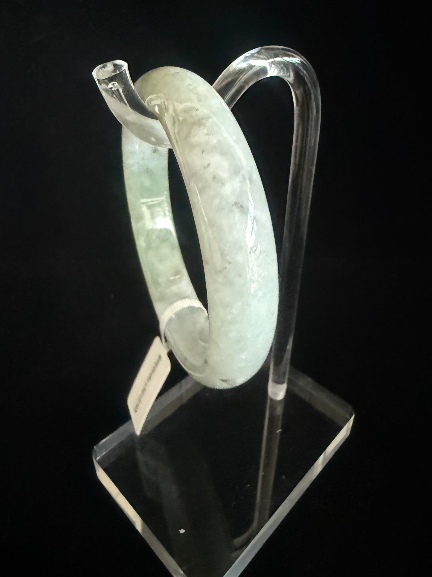 368. Grey blend with yellow-green Jade bangle