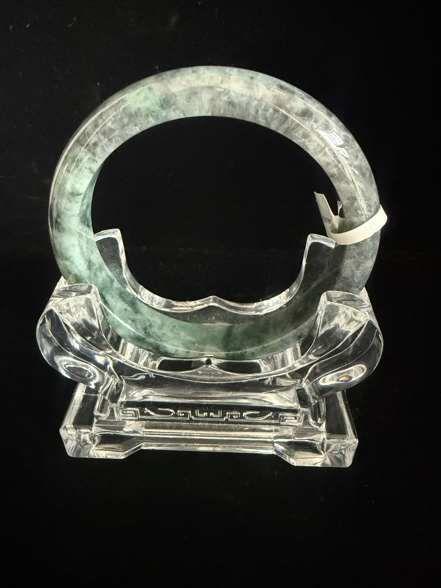 328. Grey and dark green Jade bangle