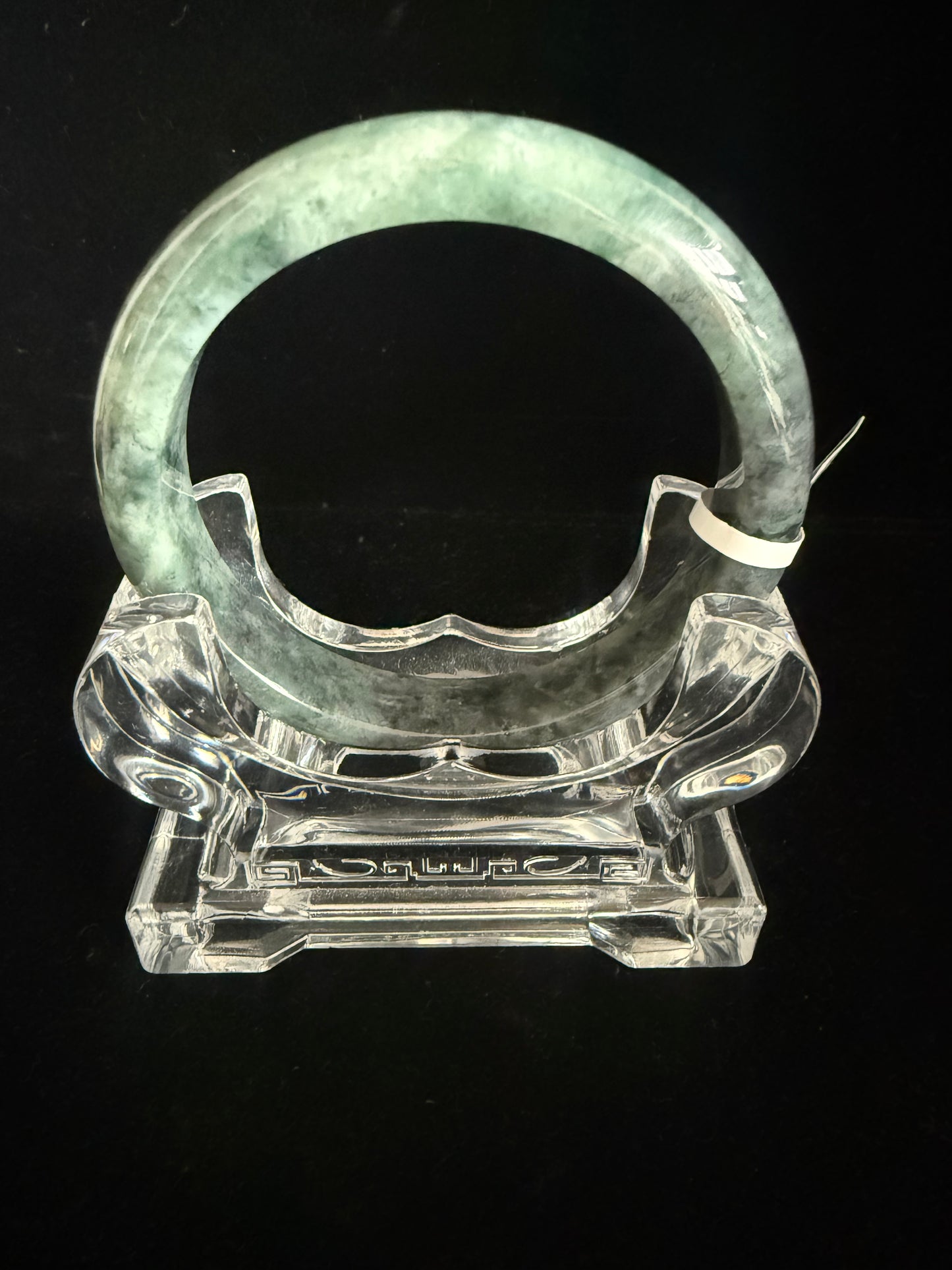 328. Grey and dark green Jade bangle