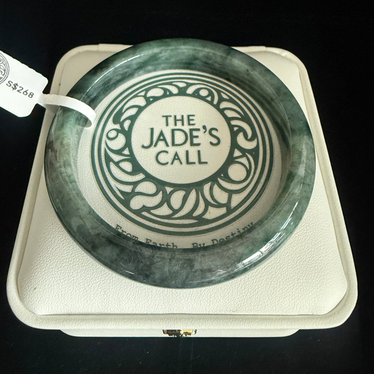 329. Dark green Jade bangle