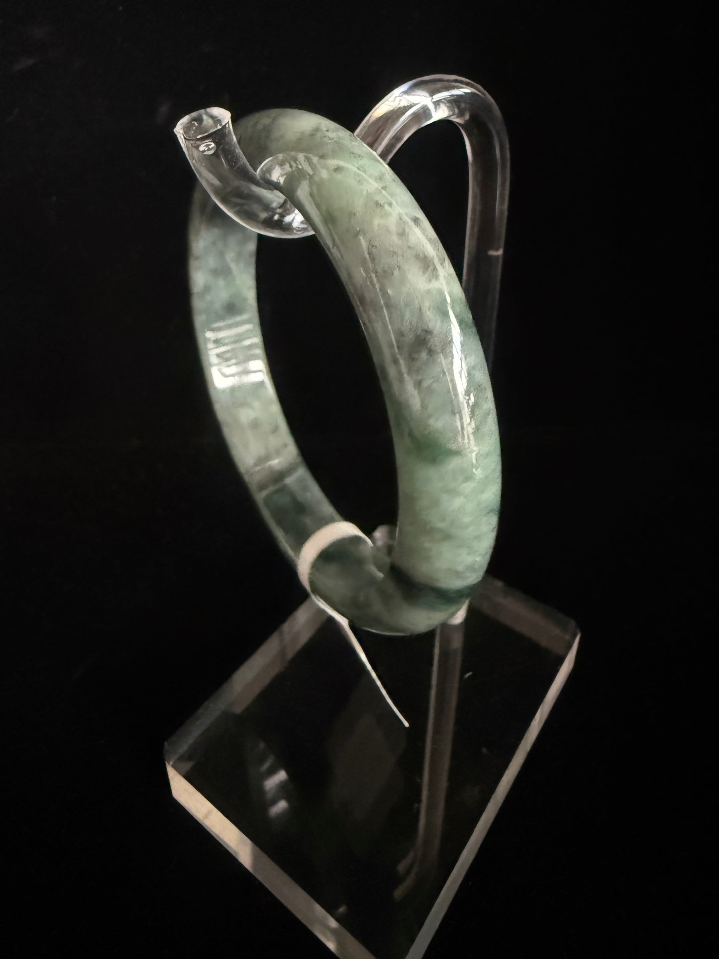 329. Dark green Jade bangle