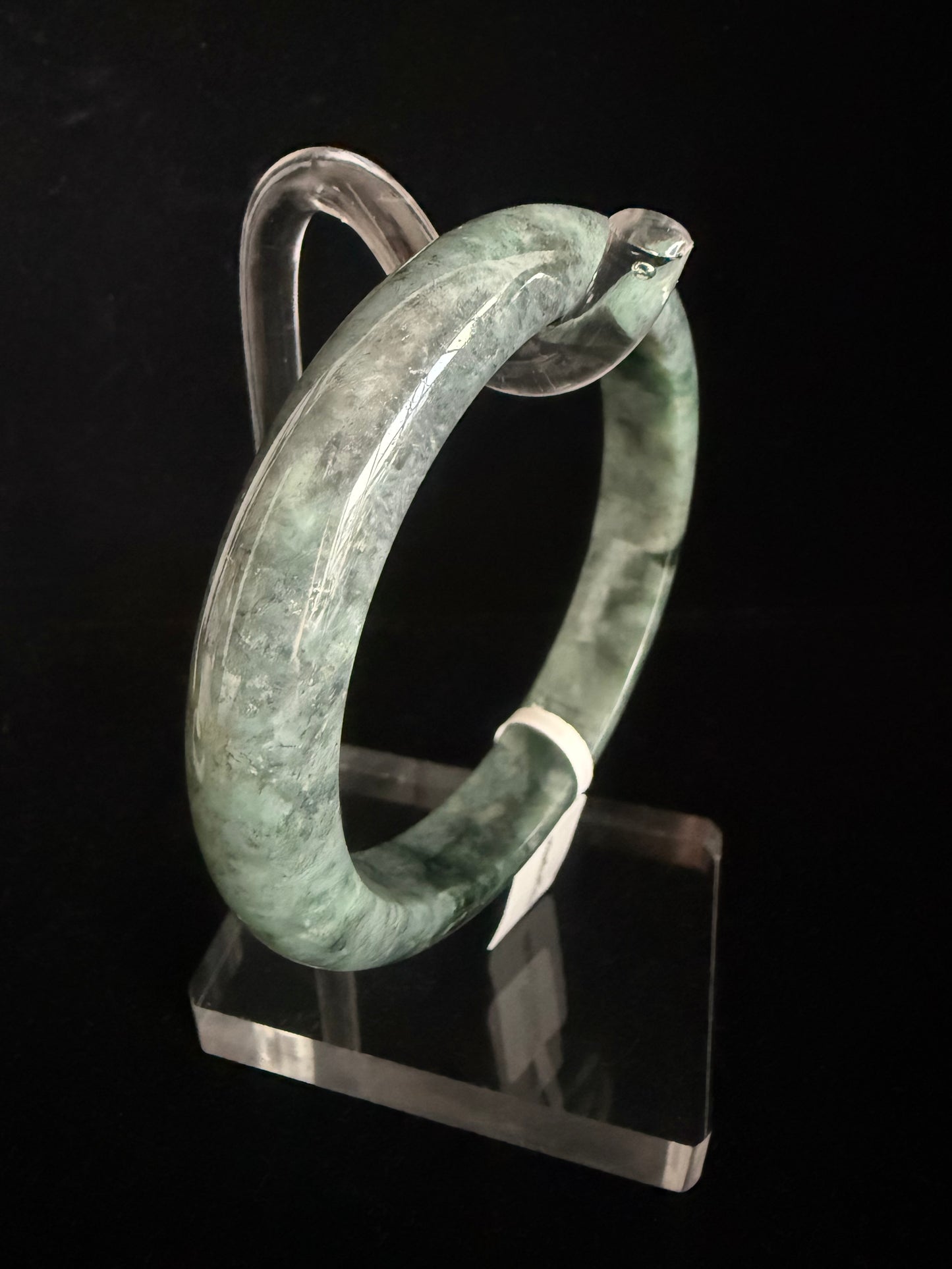 329. Dark green Jade bangle