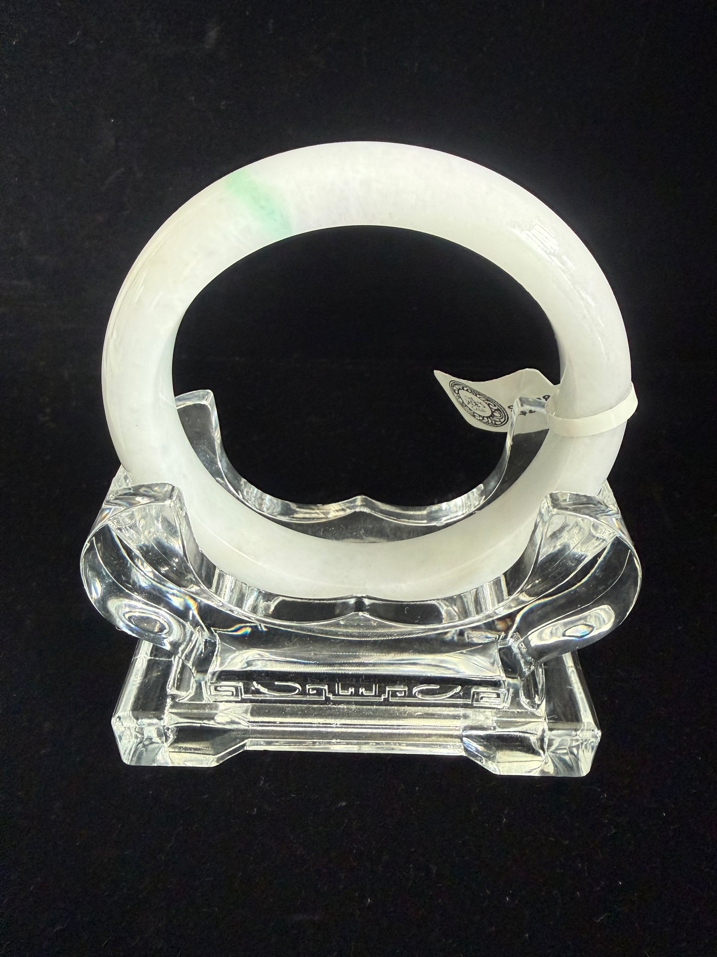 382 White Jadeite bangle