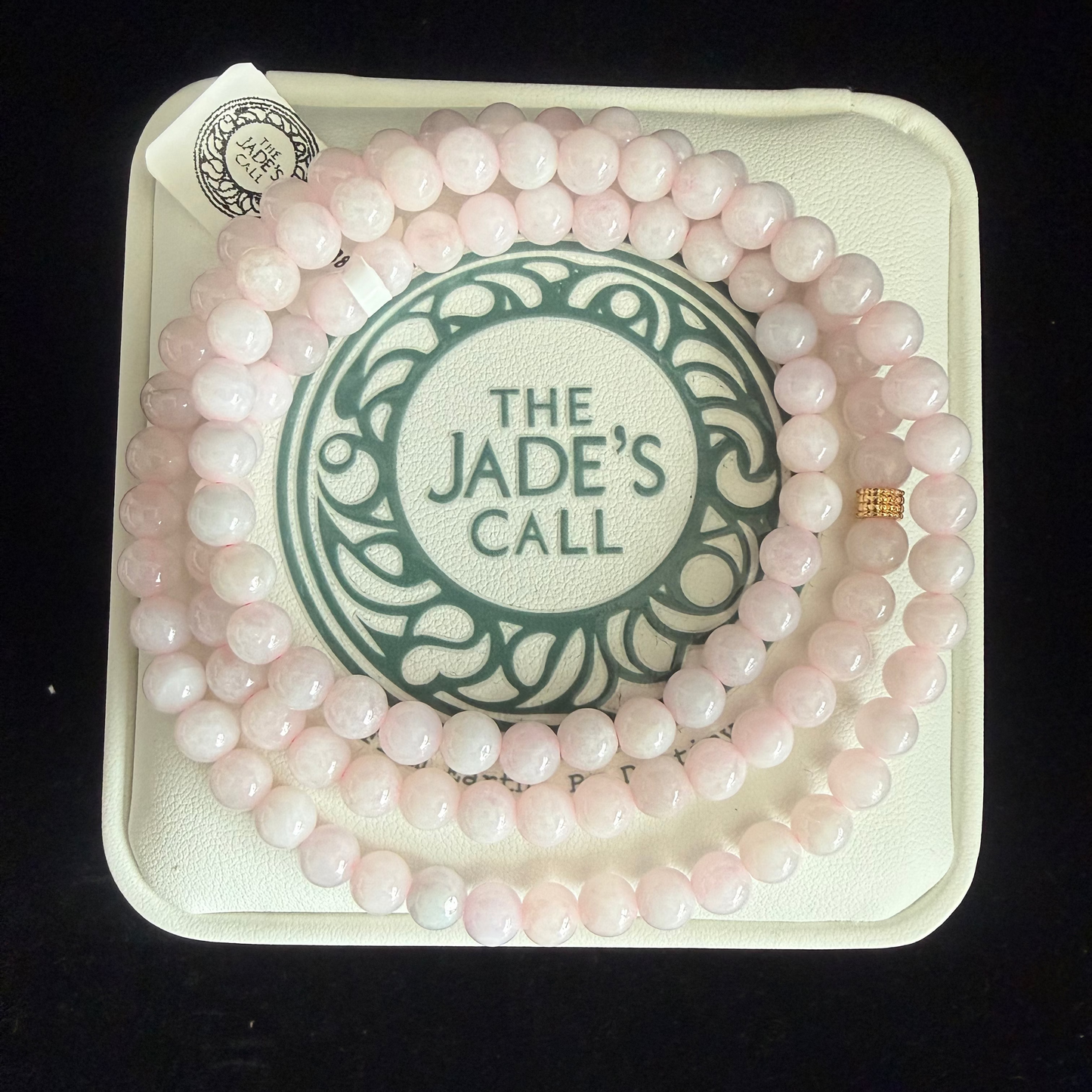 JB215. Pinkish Jade beads necklace