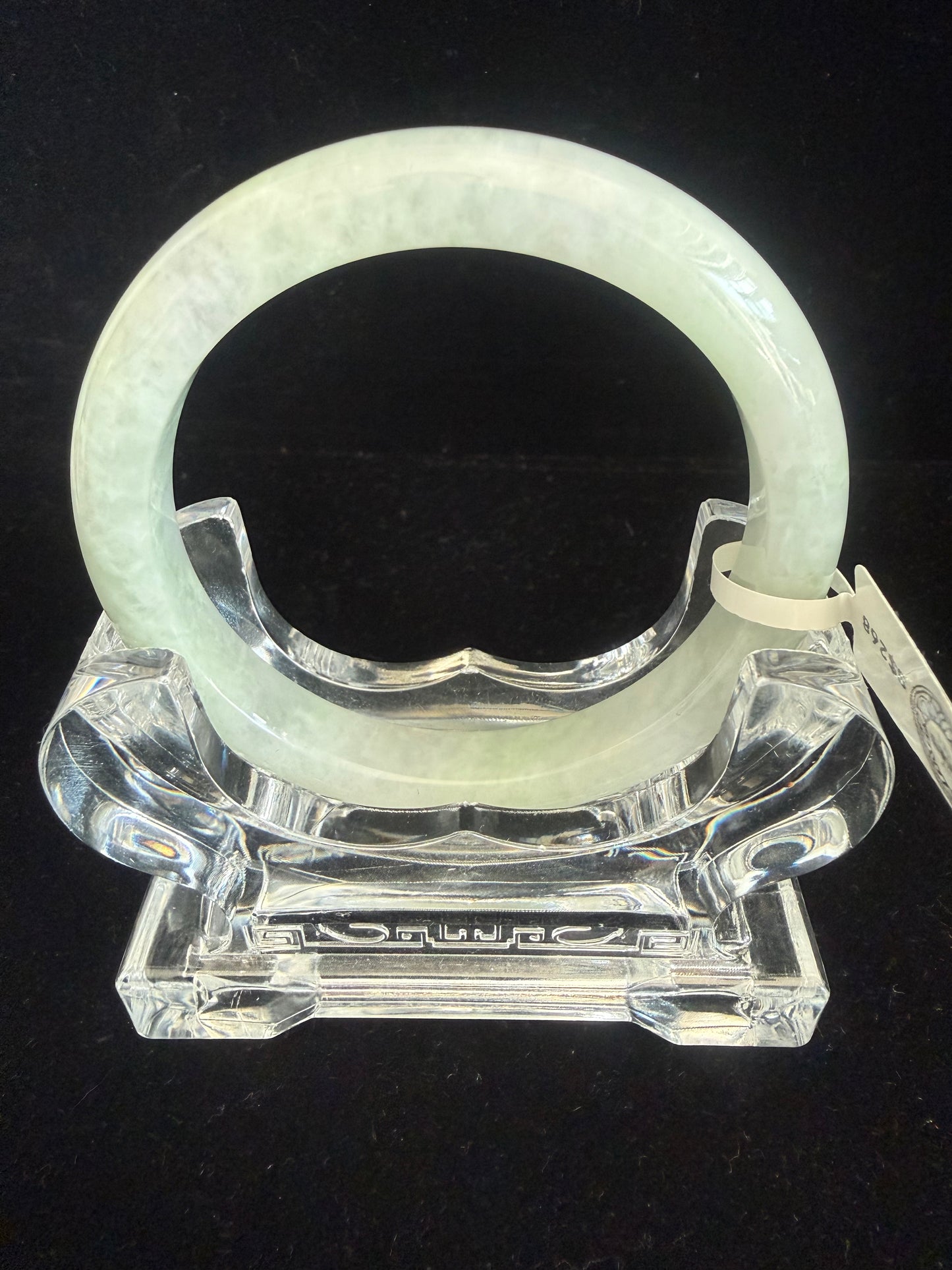 333. Light glassy green Jade bangle