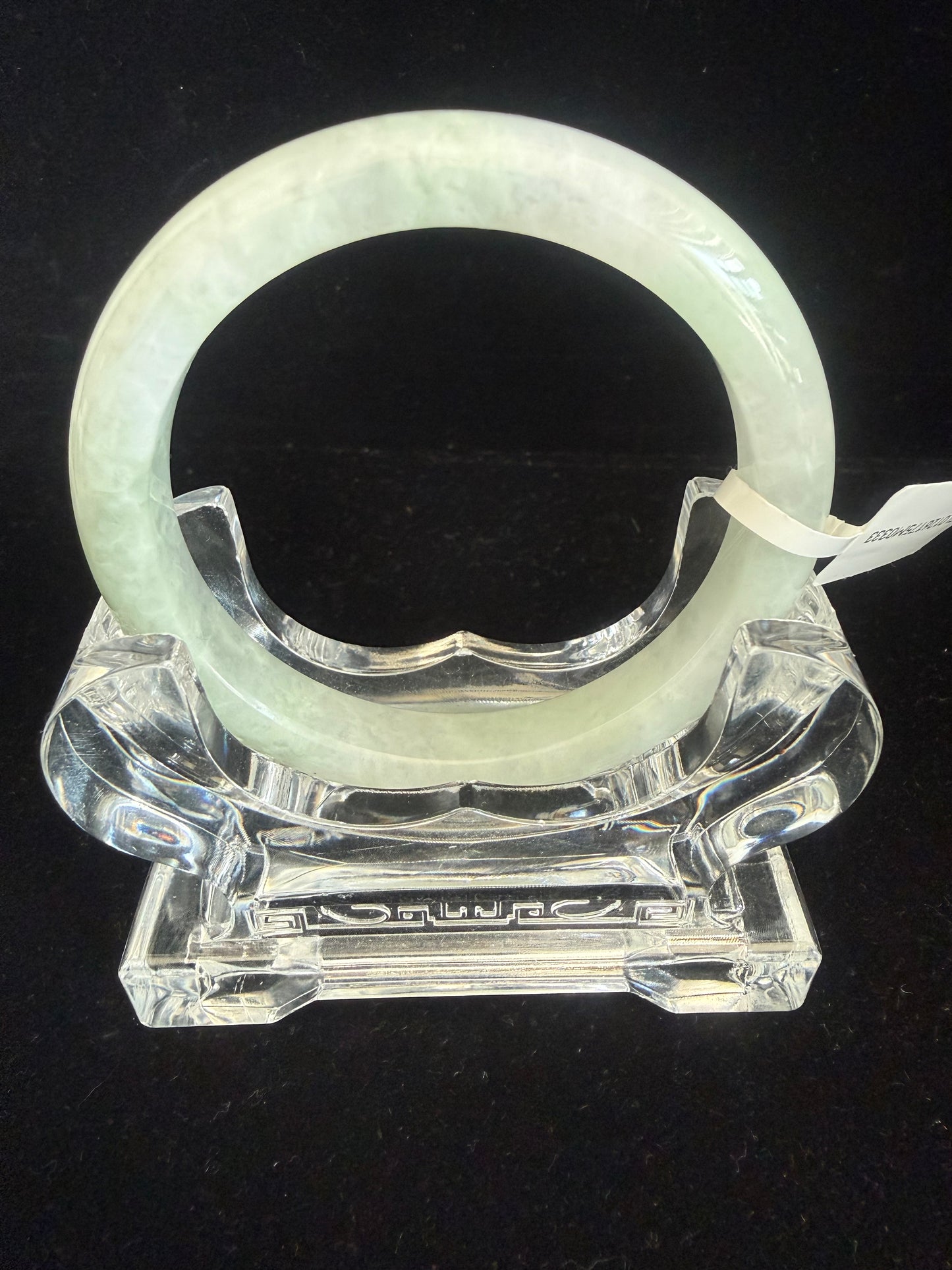 333. Light glassy green Jade bangle