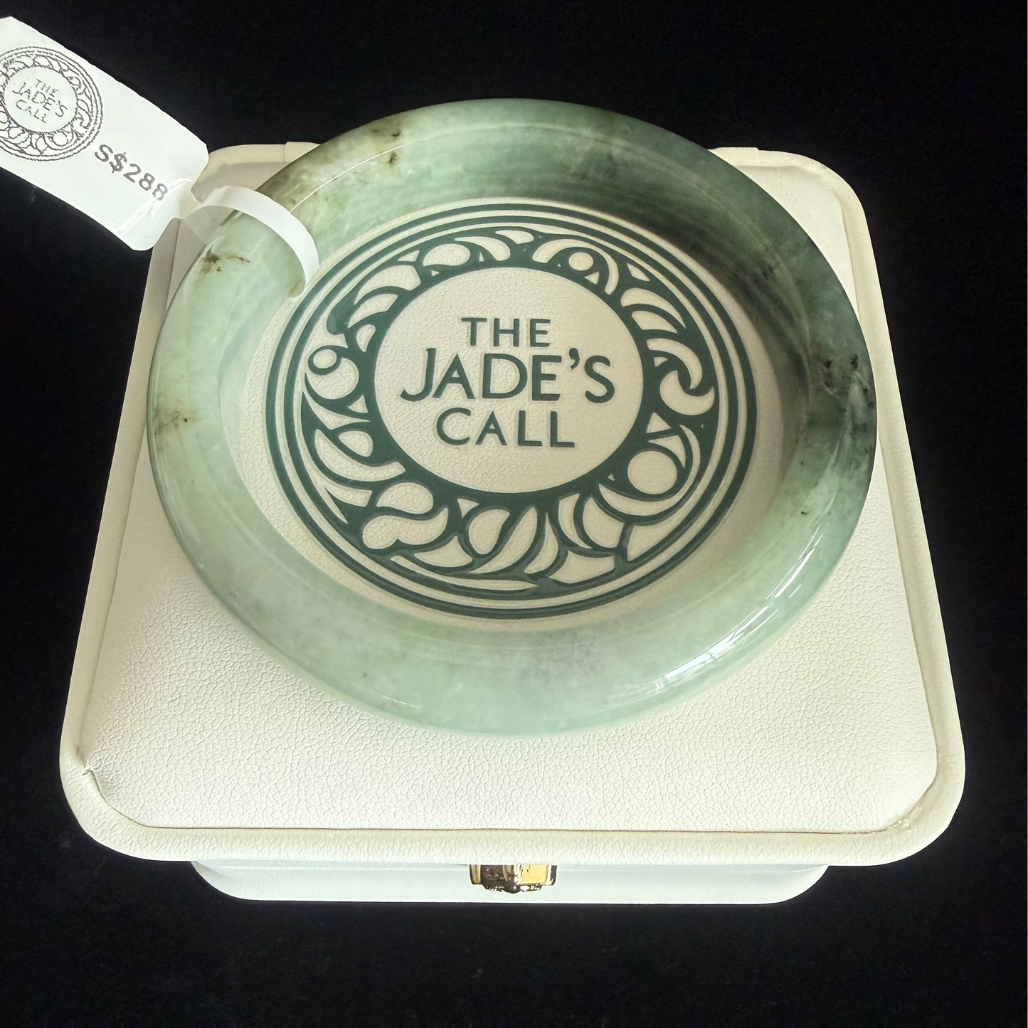 334. Double Green tones Jade bangle