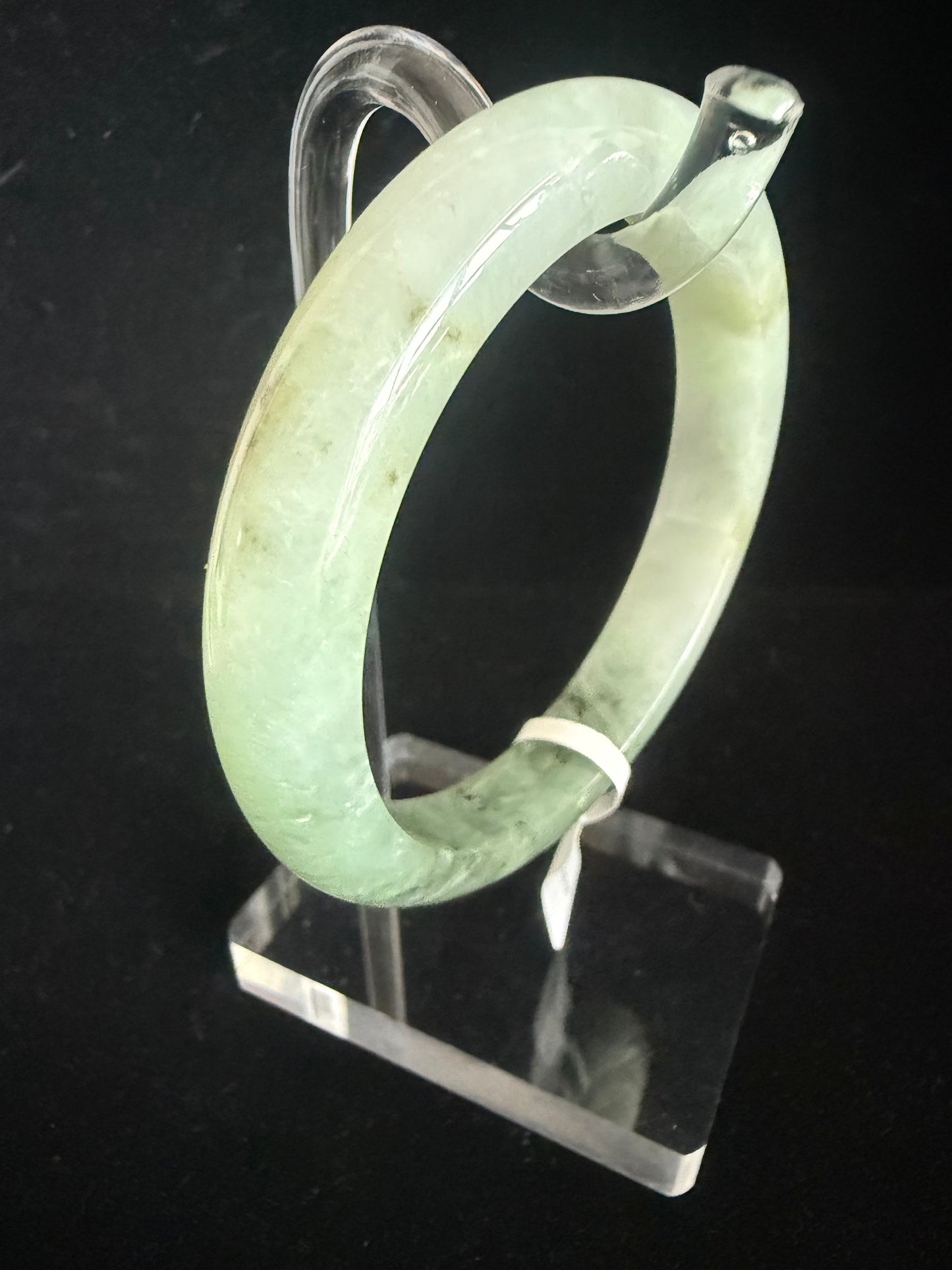 334. Double Green tones Jade bangle