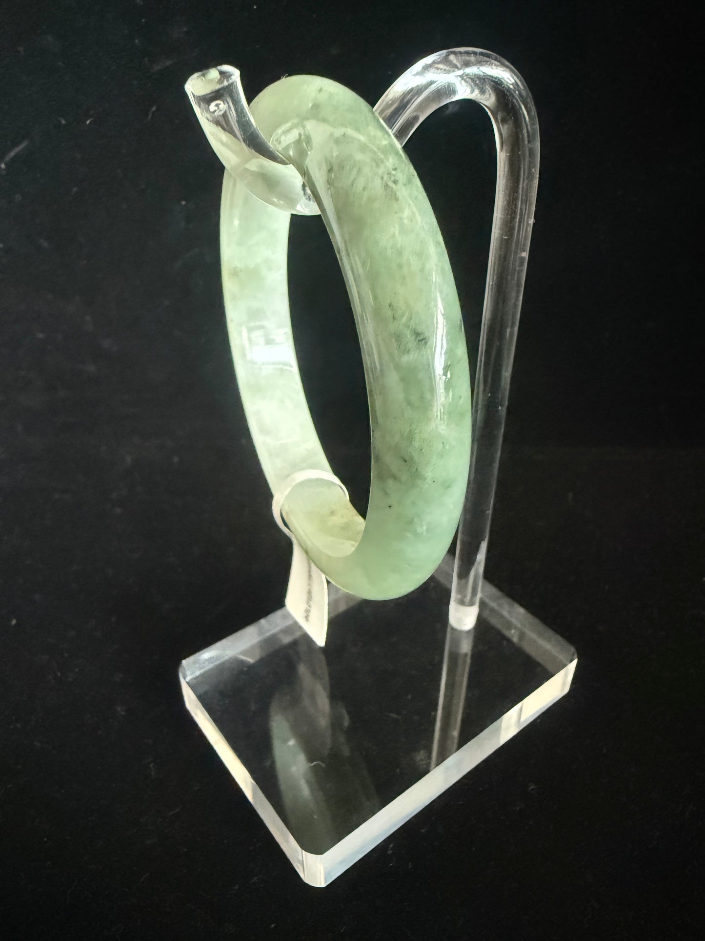 334. Double Green tones Jade bangle
