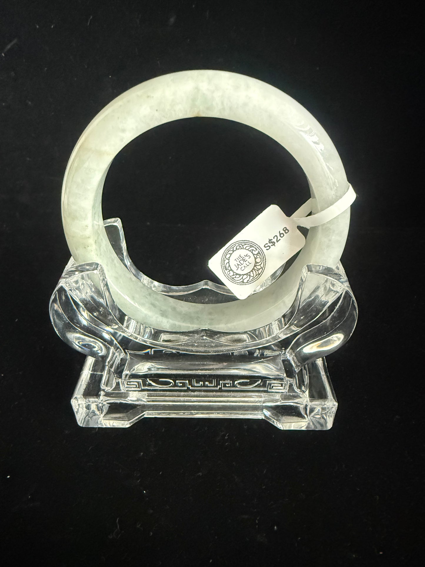 337. Light grey Jade bangle