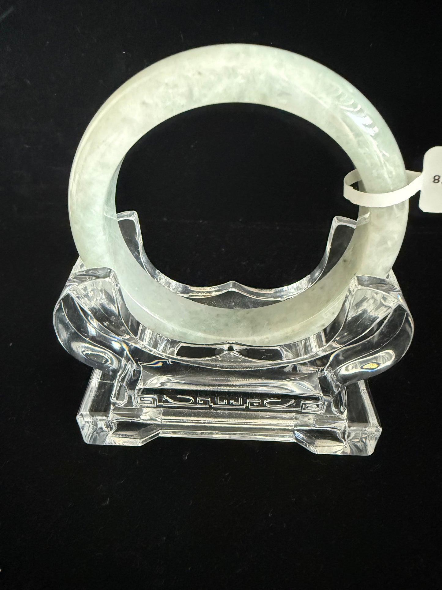 338. Light grey green mix Jade bangle