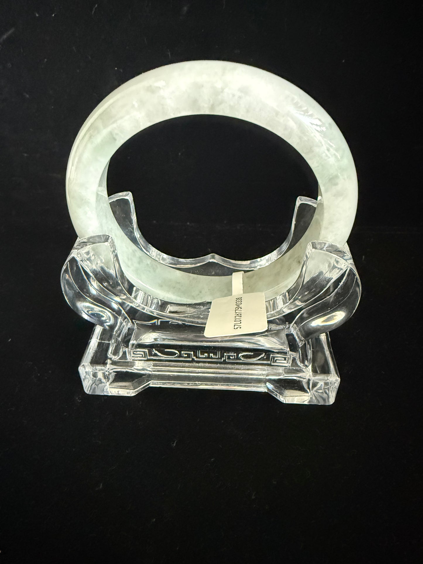 338. Light grey green mix Jade bangle