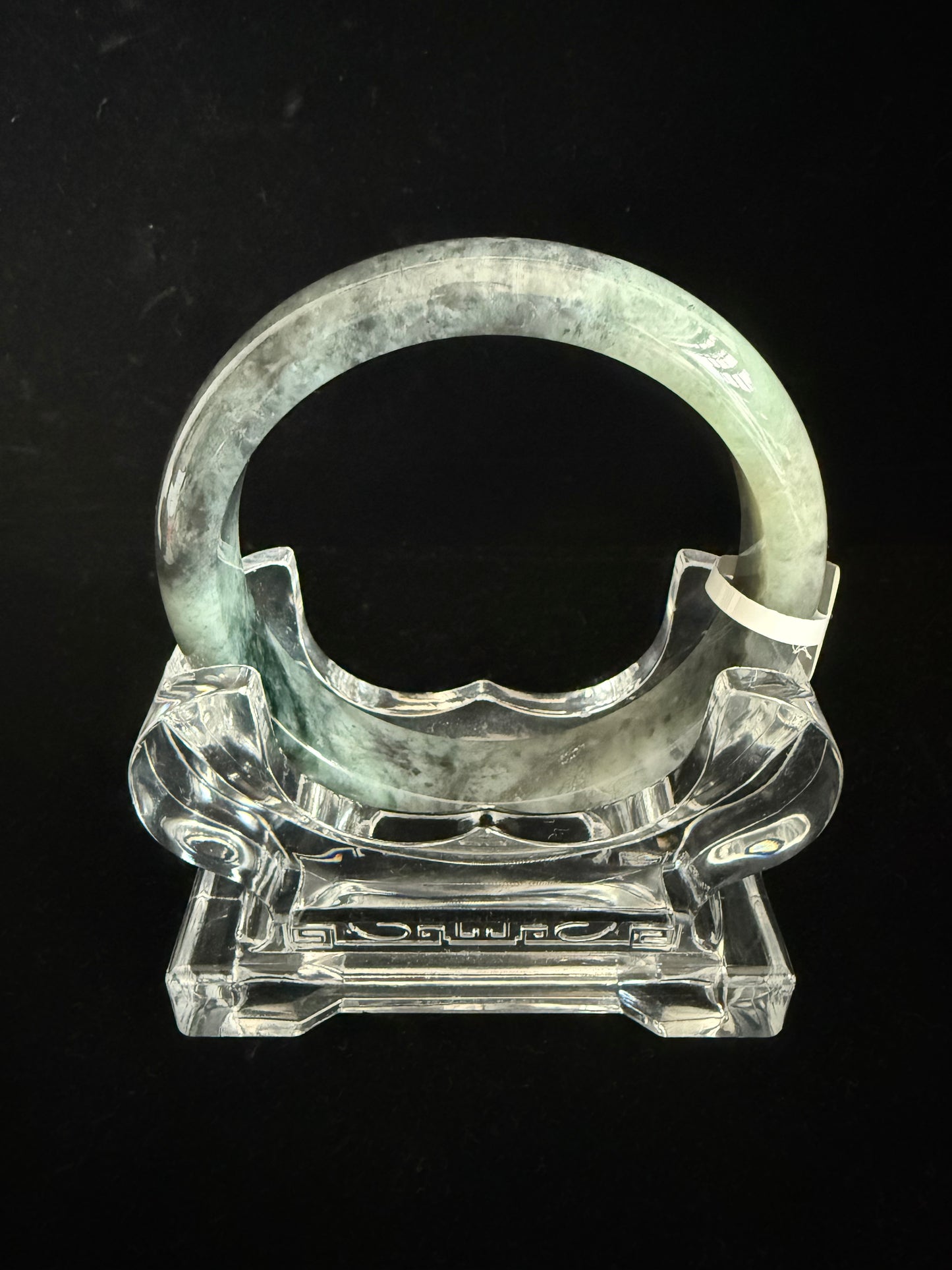 318. Greyish black Jade bangle
