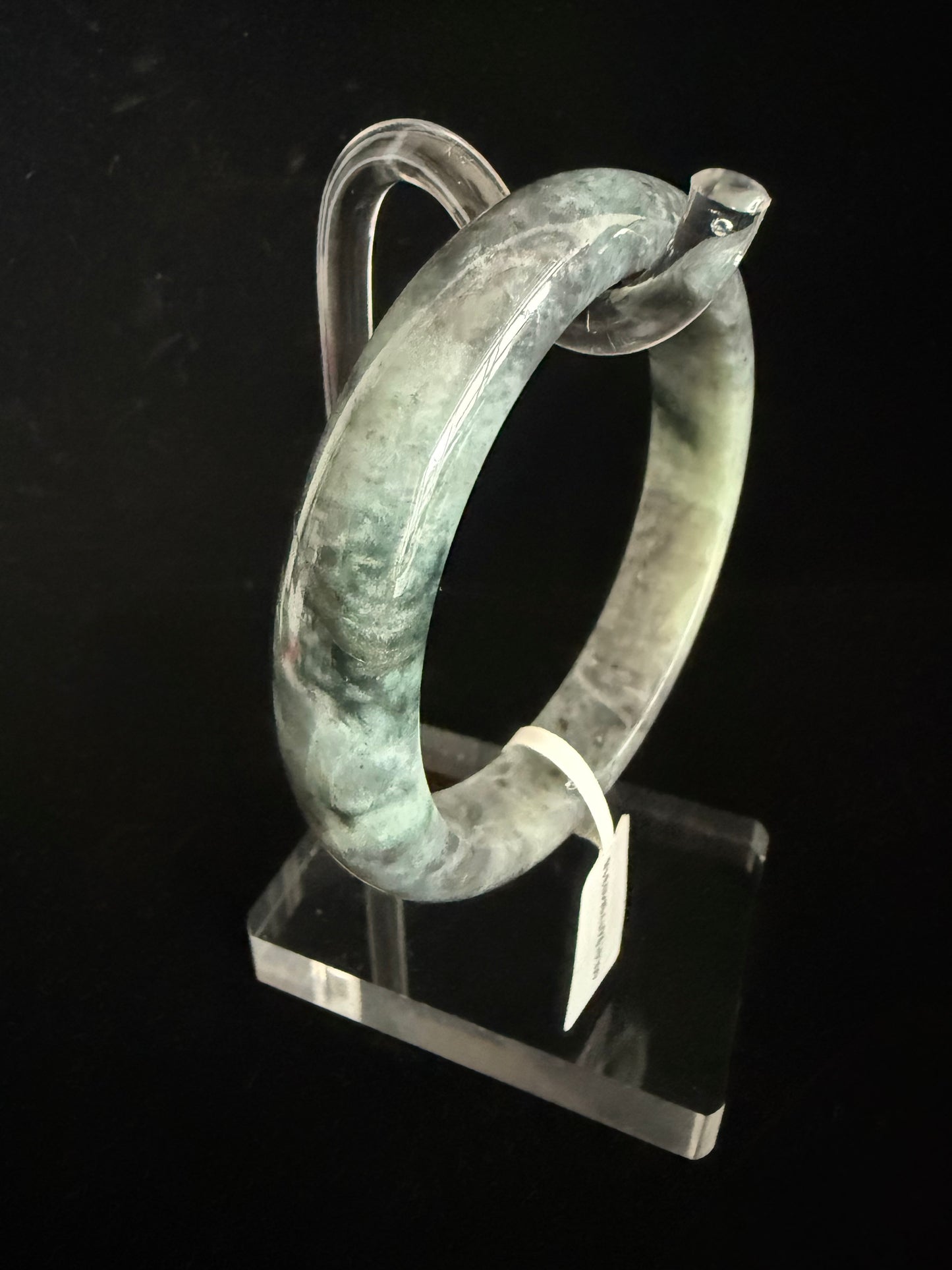 318. Greyish black Jade bangle